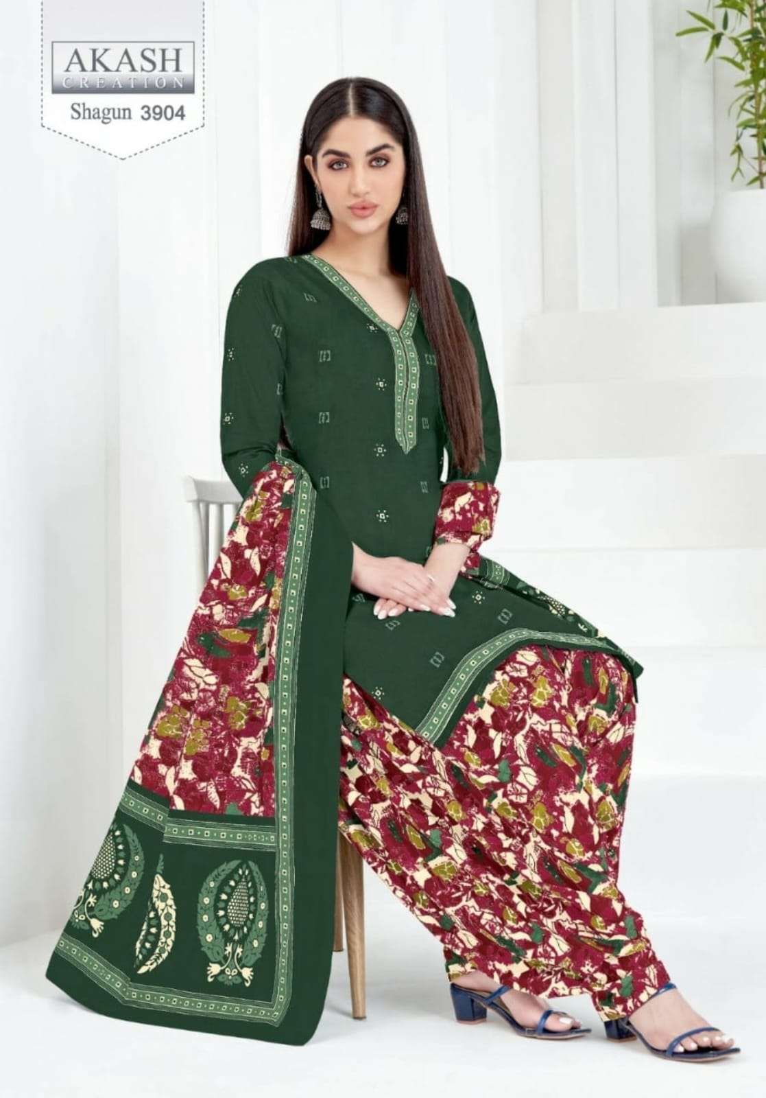 AKASH CREATION SHAGUN VOL 39 COTTON PRINTED DRESS