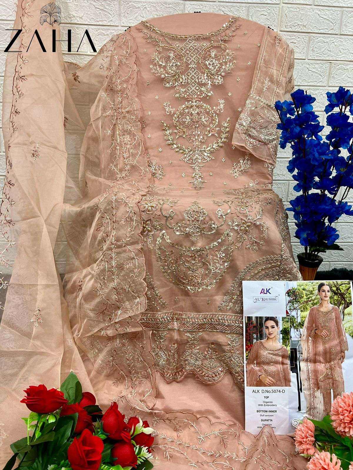 AL KHUSHBU ALEXA VOL 1 PAKISTANI ORGANZA SUIT