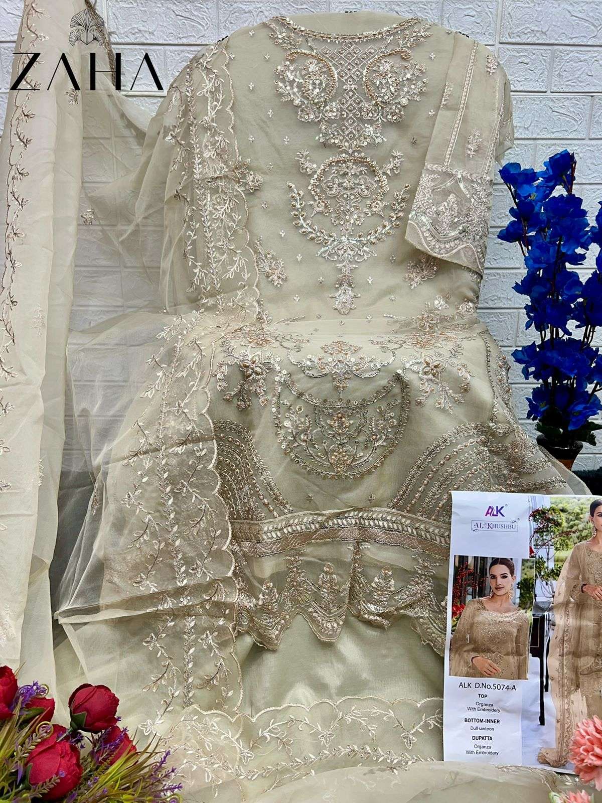 AL KHUSHBU ALEXA VOL 1 PAKISTANI ORGANZA SUIT