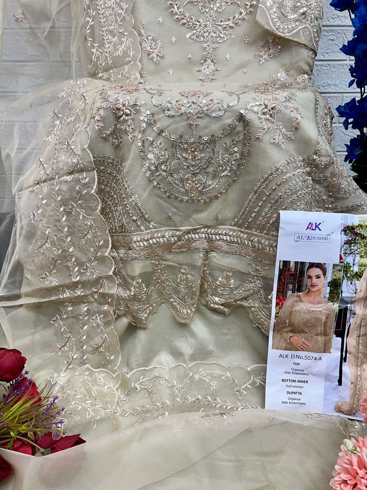 AL KHUSHBU ALEXA VOL 1 PAKISTANI ORGANZA SUIT
