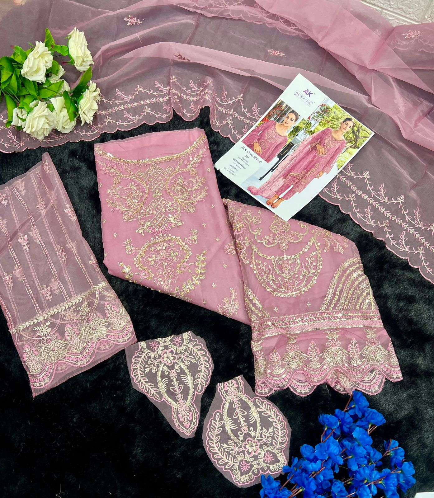 AL KHUSHBU ALEXA VOL 1 PAKISTANI ORGANZA SUIT