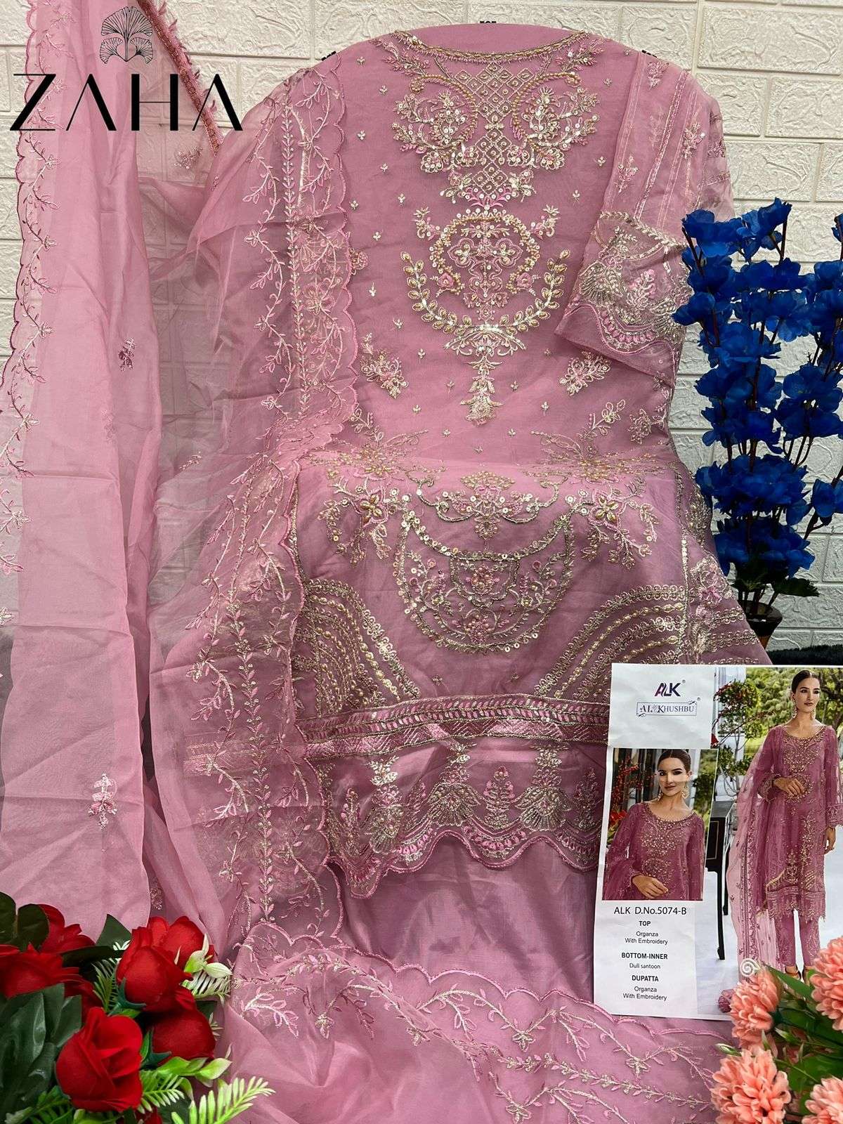 AL KHUSHBU ALEXA VOL 1 PAKISTANI ORGANZA SUIT
