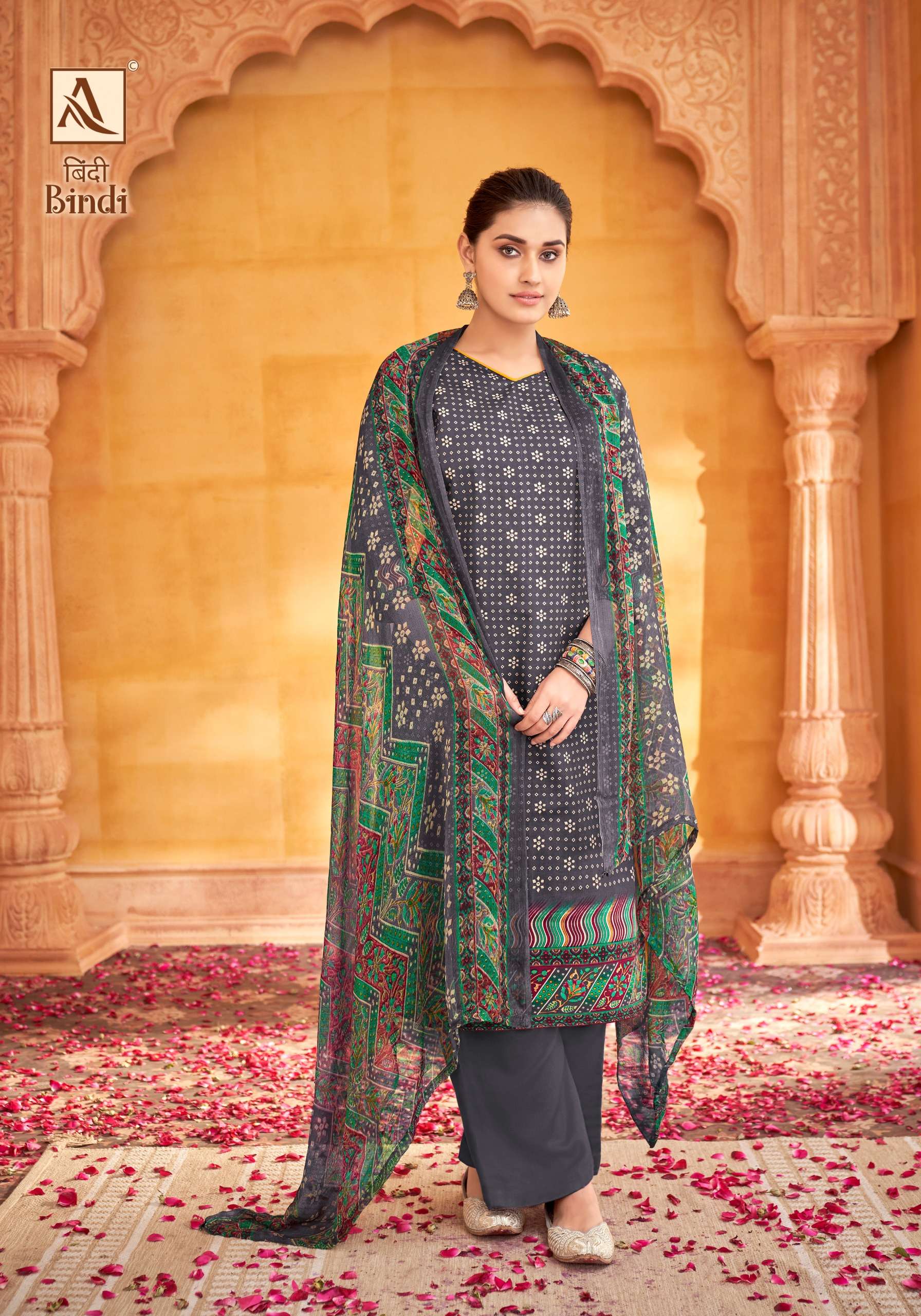 ALOK SUITS BINDI JAM COTTON FANCY WORK SUIT
