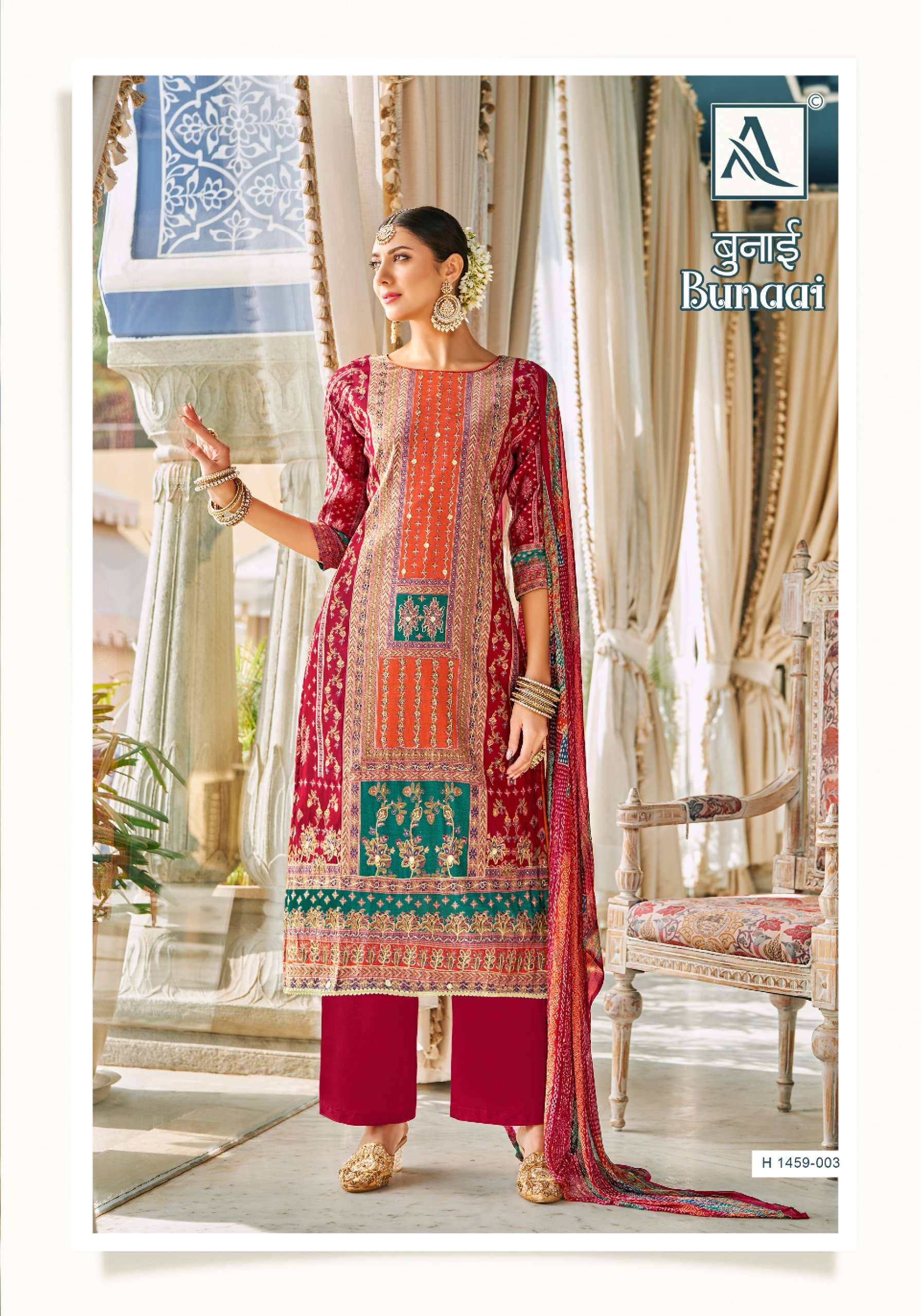 ALOK SUITS BUNAAI VISCOSE FANCY WORK SUIT