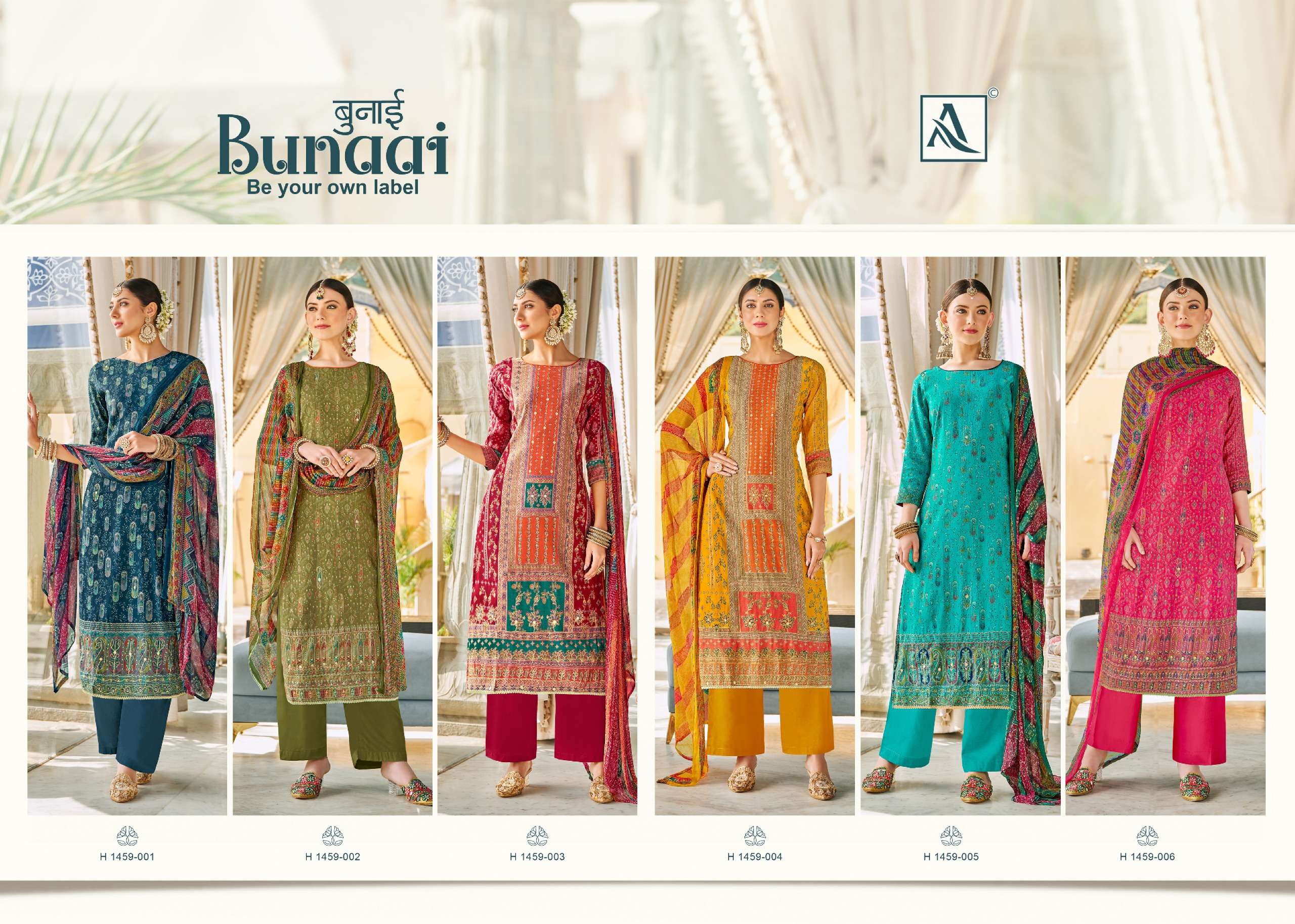 ALOK SUITS BUNAAI VISCOSE FANCY WORK SUIT