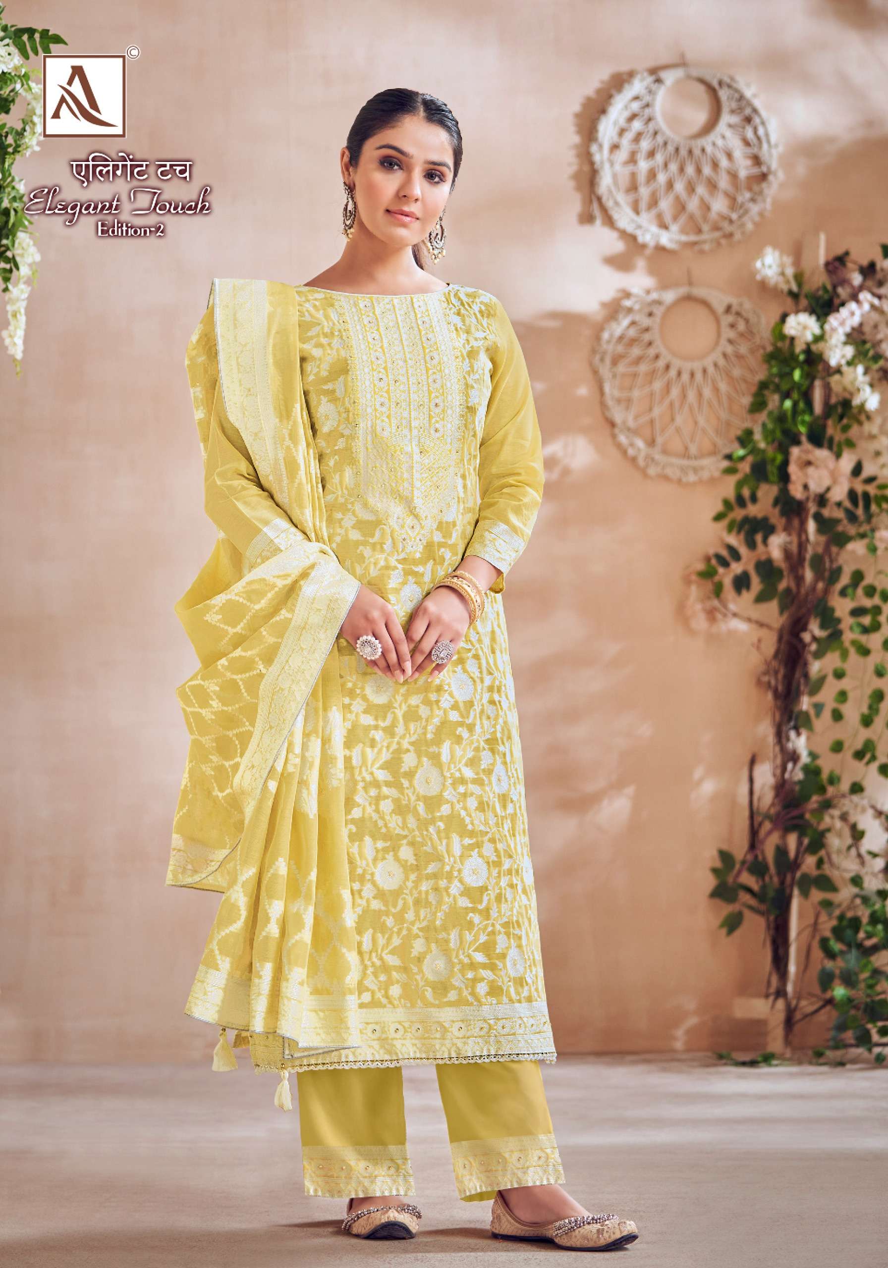 ALOK SUITS ELEGANT TOUCH VOL 2 JACQUARD HAND WORK SUIT