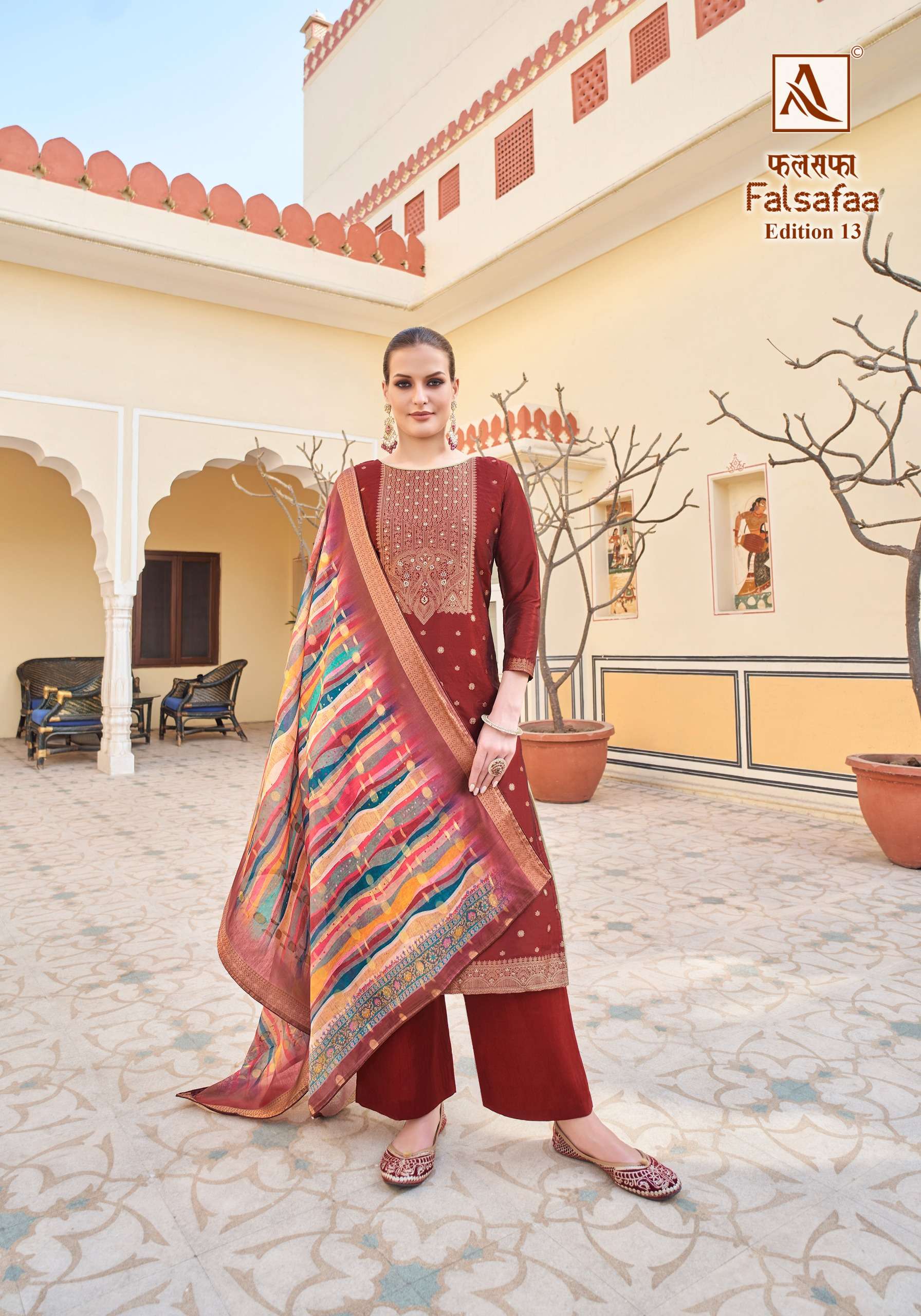 ALOK SUITS FALSAFAA EDITION VOL 13 DOLA JACQUARD SUIT