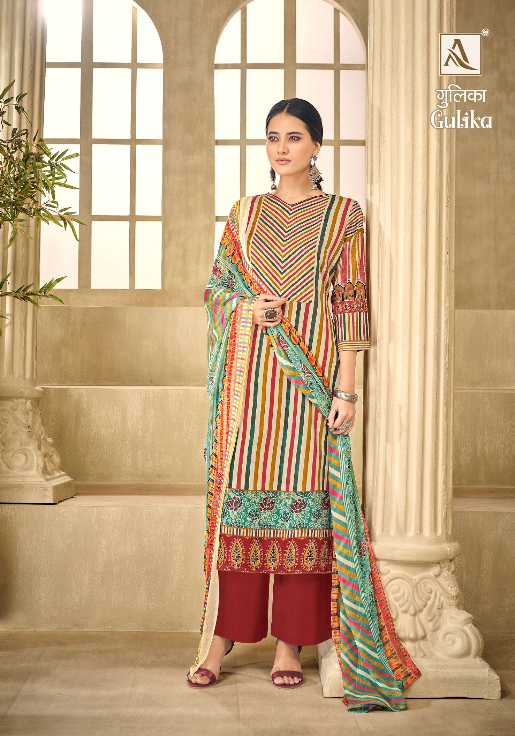 ALOK SUITS GULIKA JAM COTTON FANCY WORK SUIT