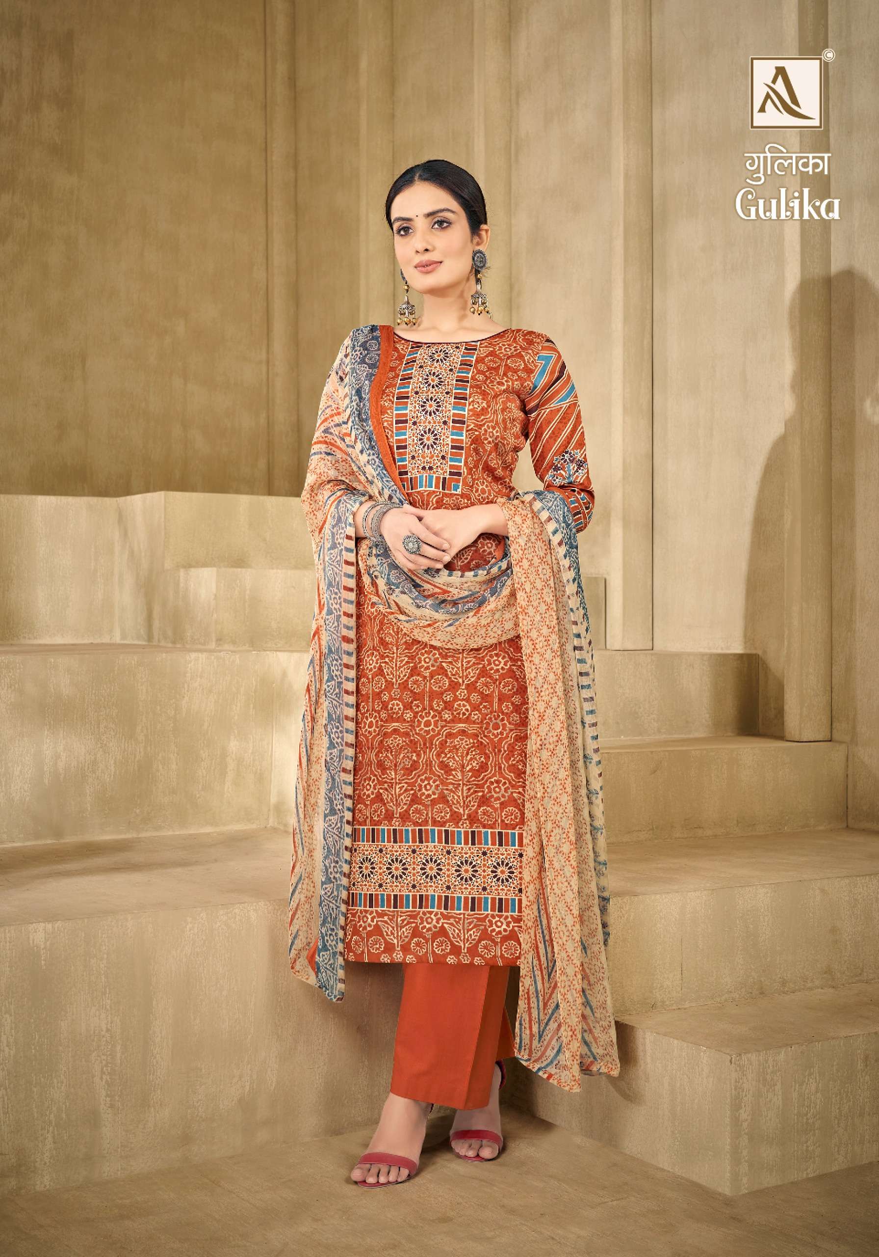 ALOK SUITS GULIKA JAM COTTON FANCY WORK SUIT