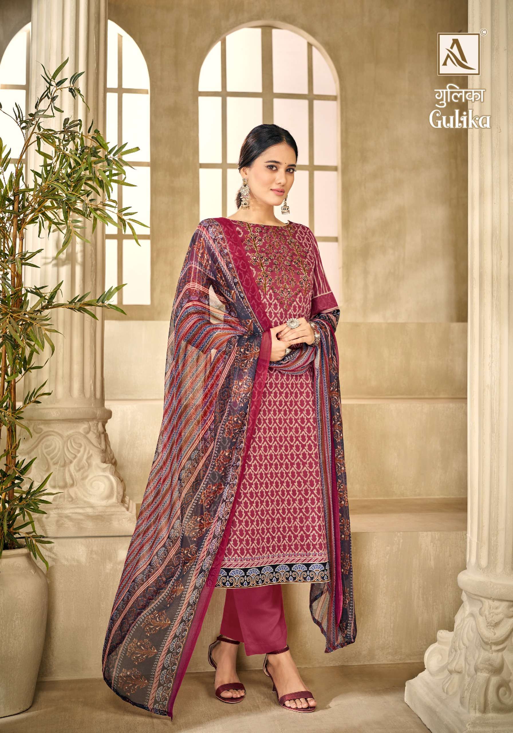 ALOK SUITS GULIKA JAM COTTON FANCY WORK SUIT