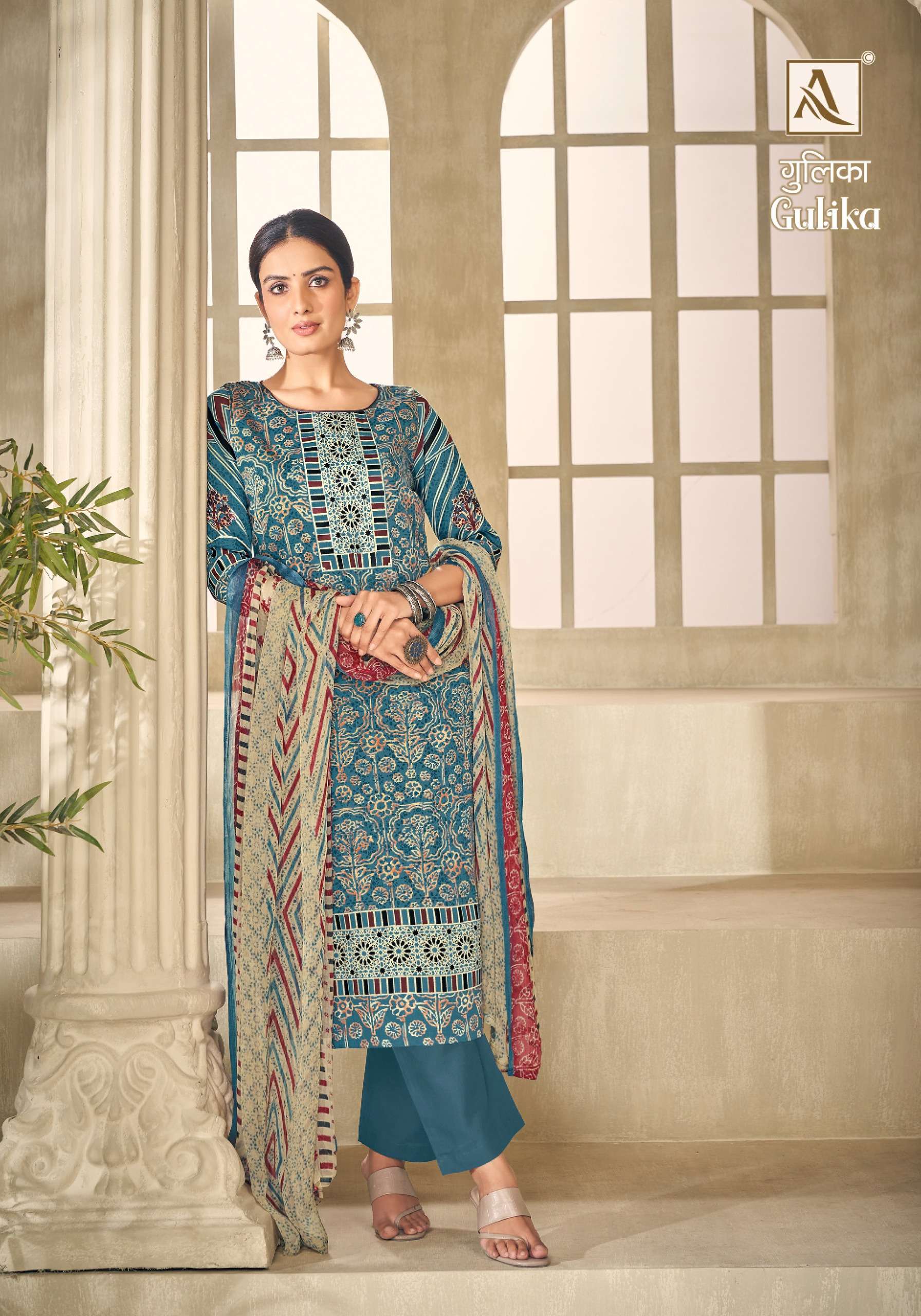 ALOK SUITS GULIKA JAM COTTON FANCY WORK SUIT