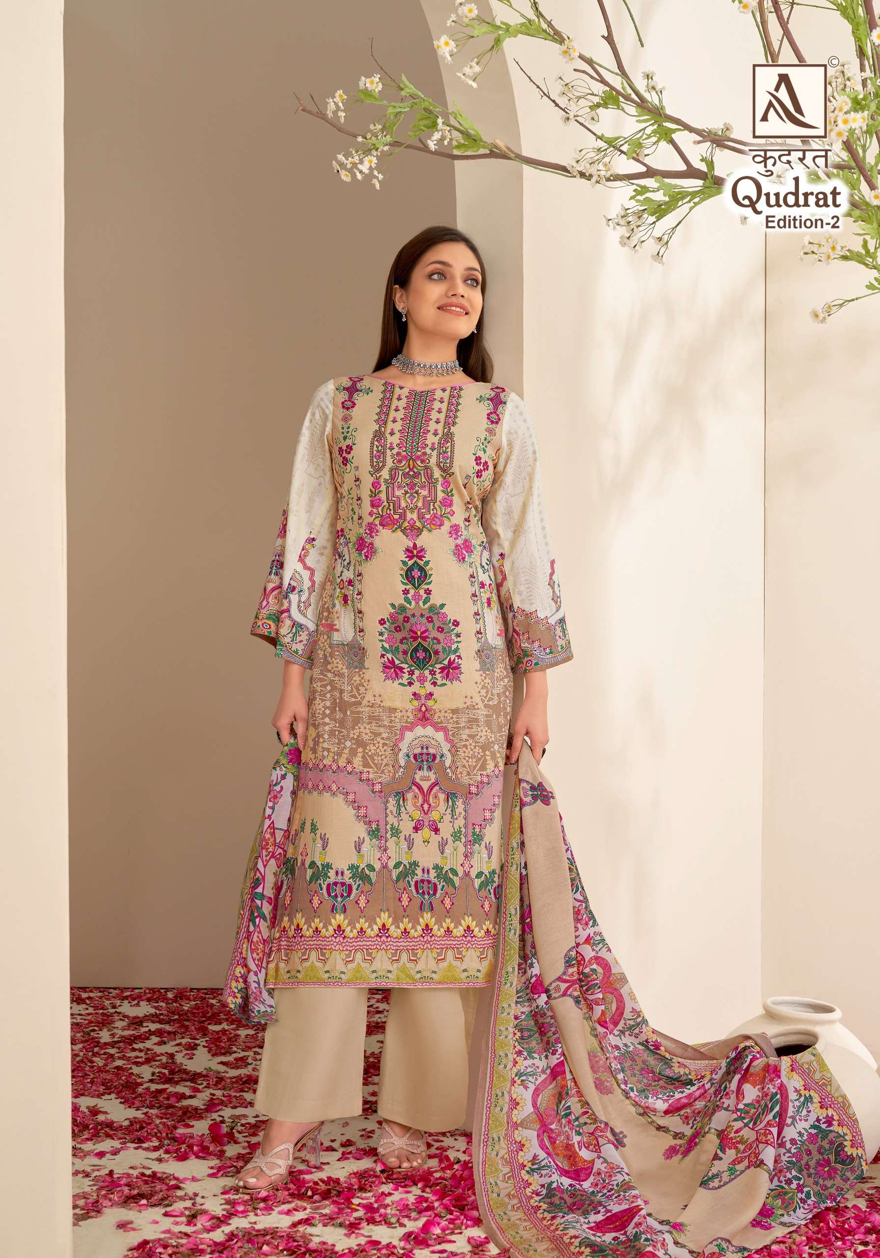 ALOK SUITS  QUDRAT EDITION VOL 2 COTTON FANCY WORK SUIT