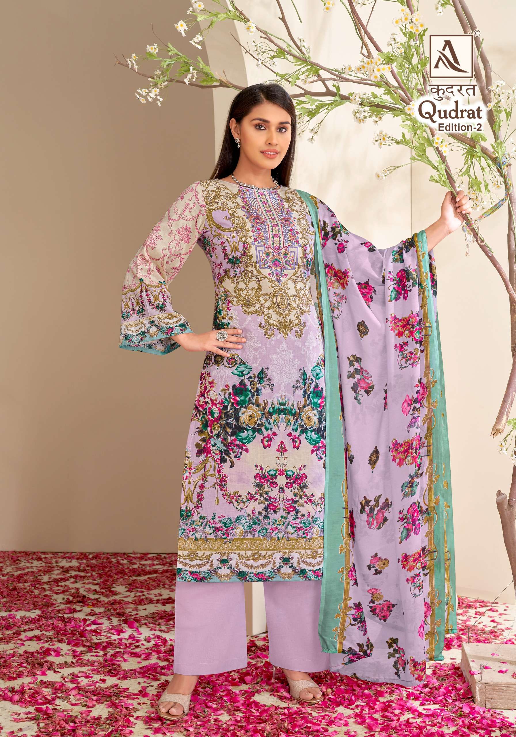 ALOK SUITS  QUDRAT EDITION VOL 2 COTTON FANCY WORK SUIT