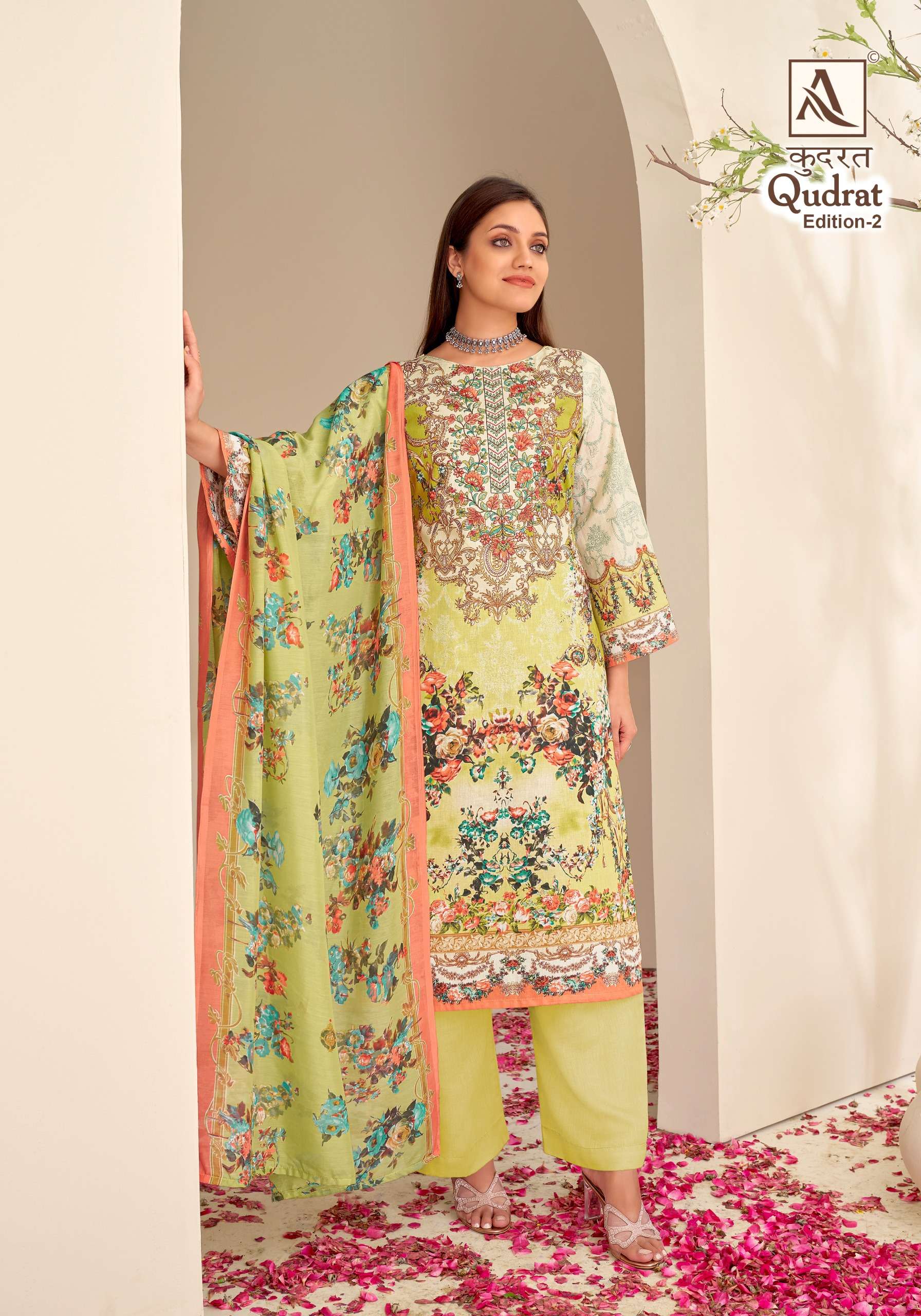 ALOK SUITS  QUDRAT EDITION VOL 2 COTTON FANCY WORK SUIT