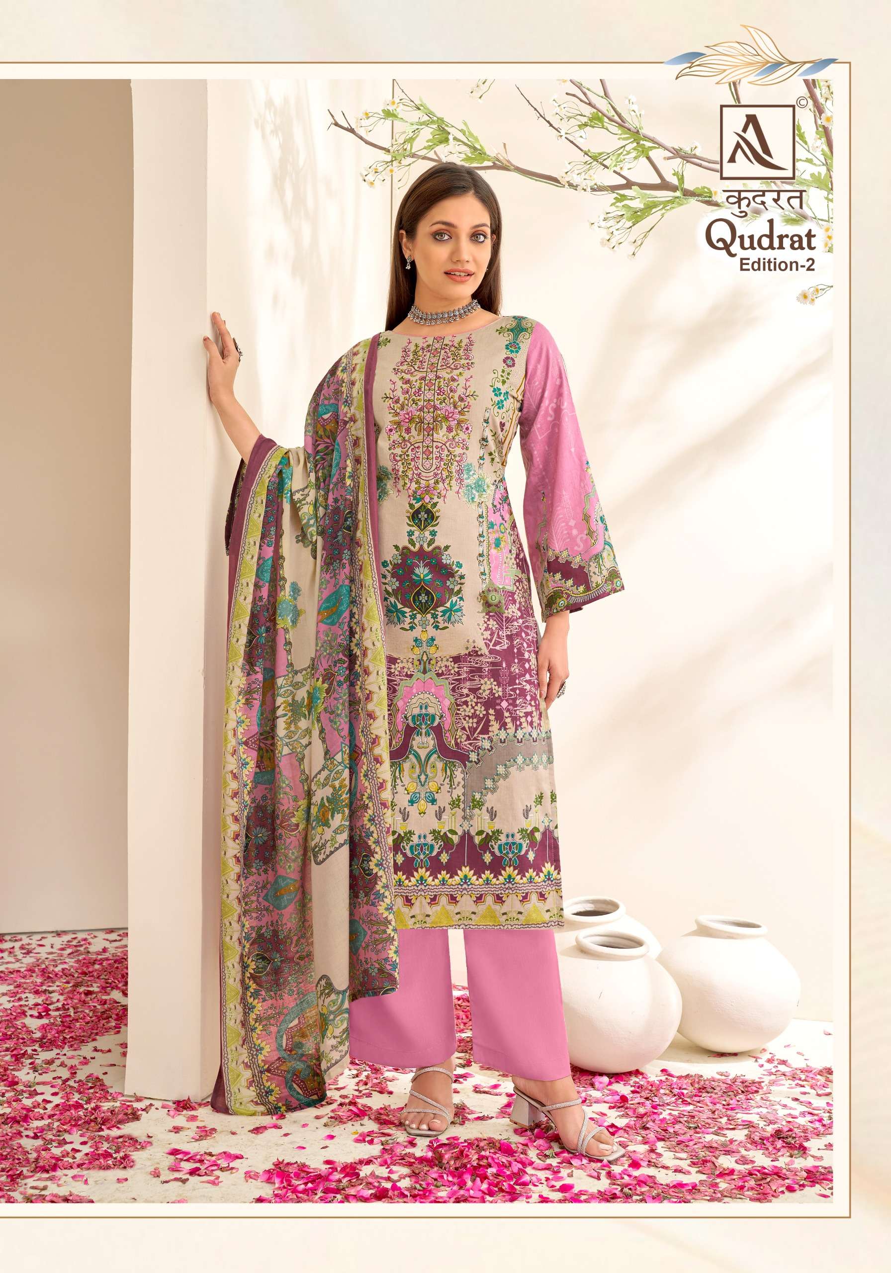 ALOK SUITS  QUDRAT EDITION VOL 2 COTTON FANCY WORK SUIT