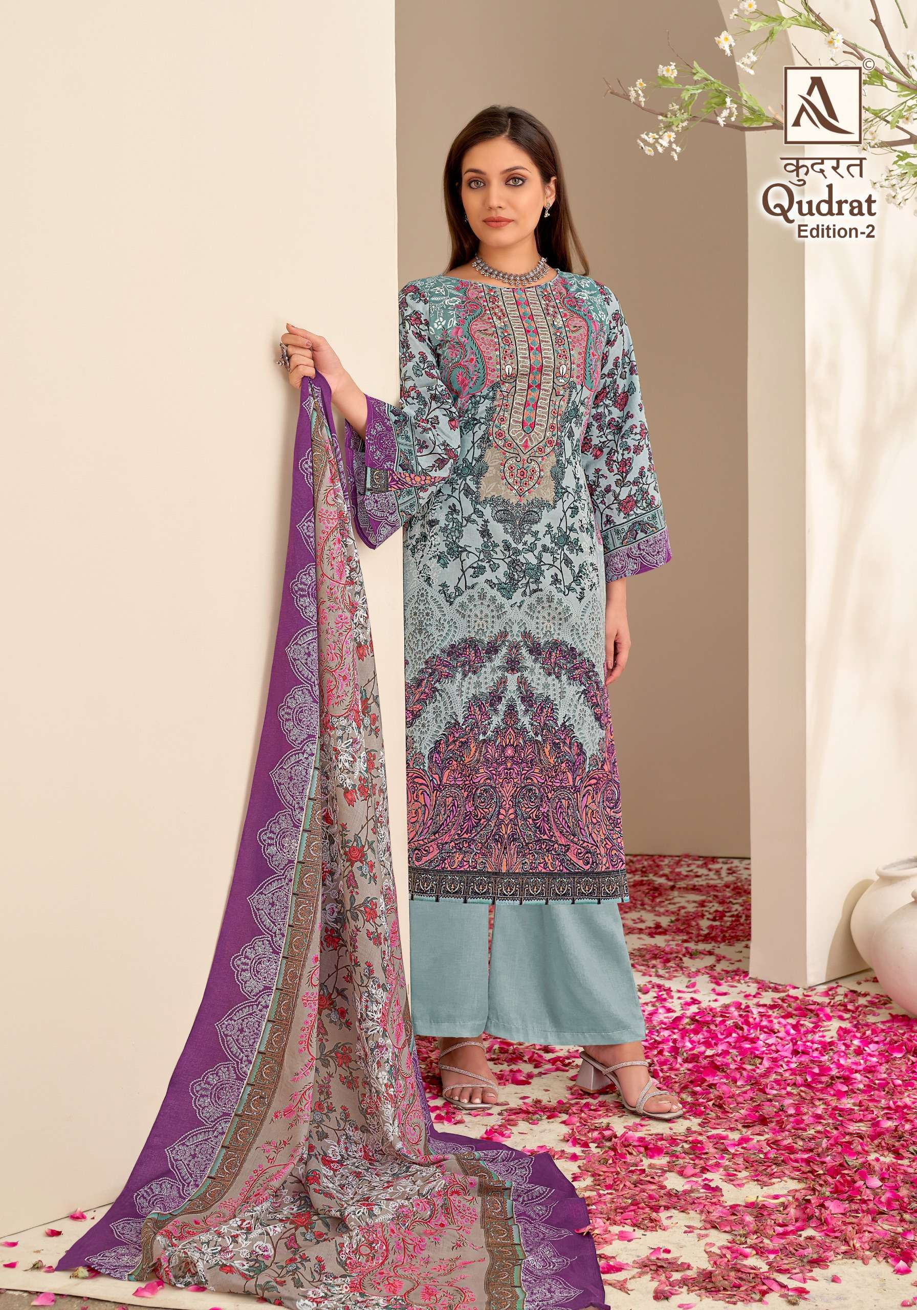 ALOK SUITS  QUDRAT EDITION VOL 2 COTTON FANCY WORK SUIT