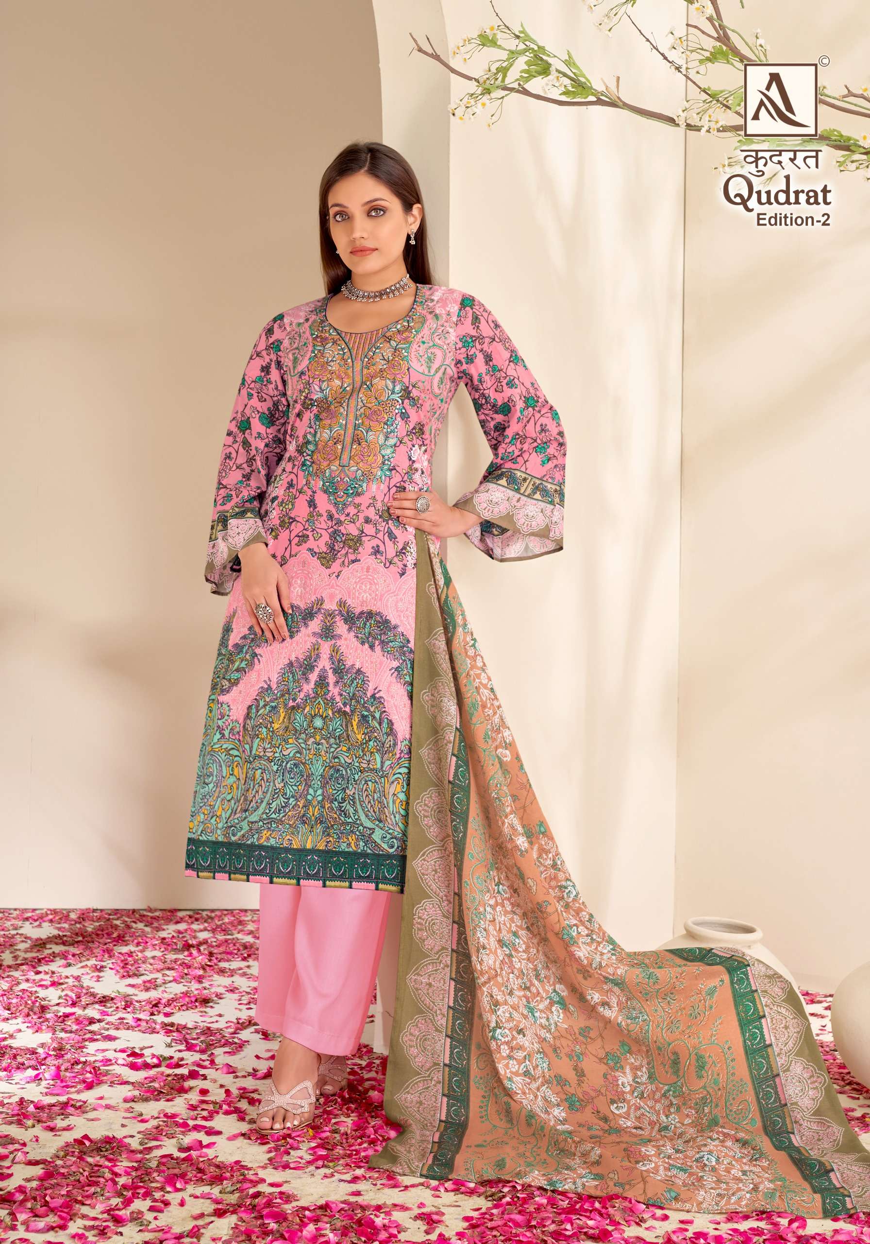 ALOK SUITS  QUDRAT EDITION VOL 2 COTTON FANCY WORK SUIT