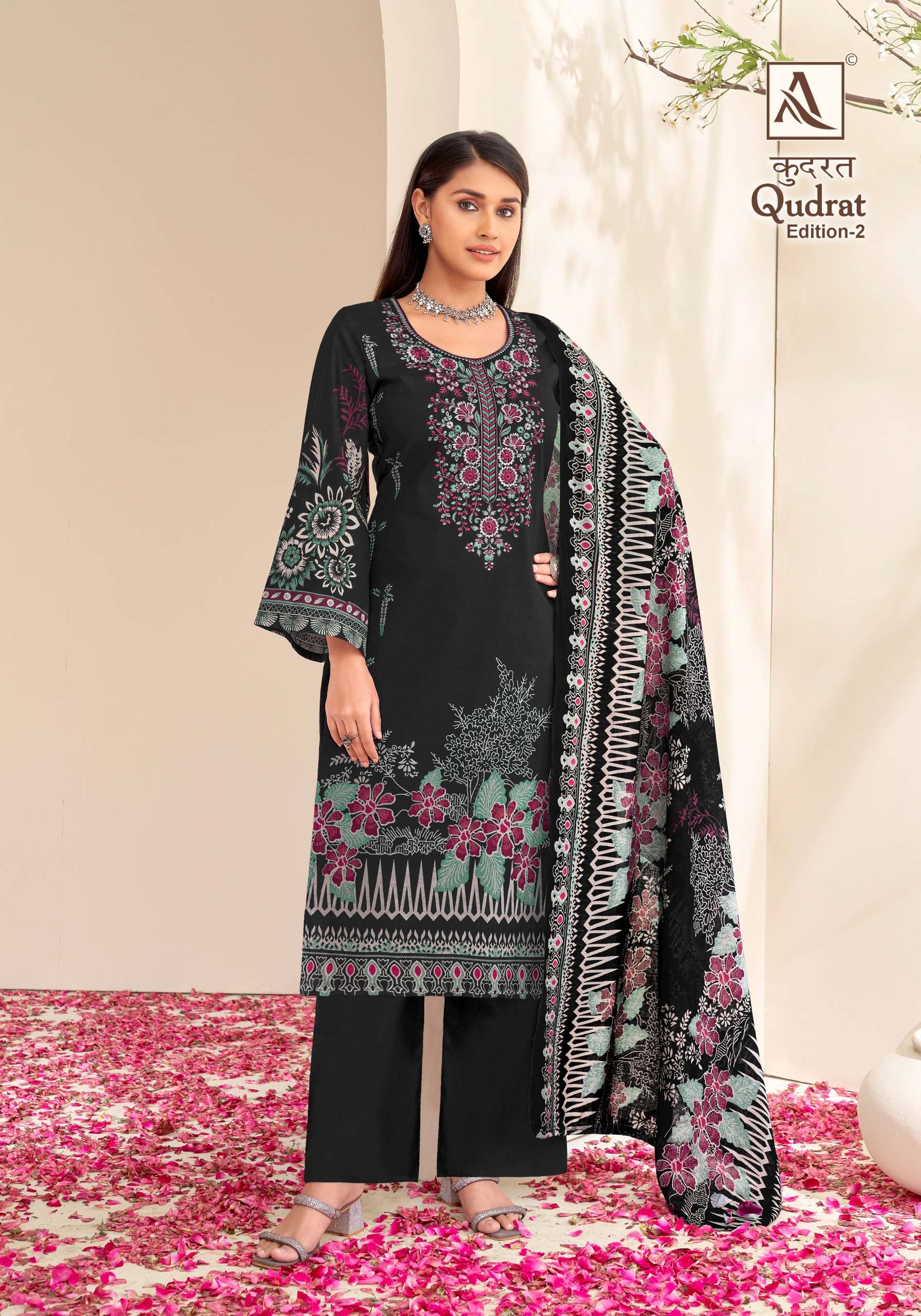 ALOK SUITS  QUDRAT EDITION VOL 2 COTTON FANCY WORK SUIT