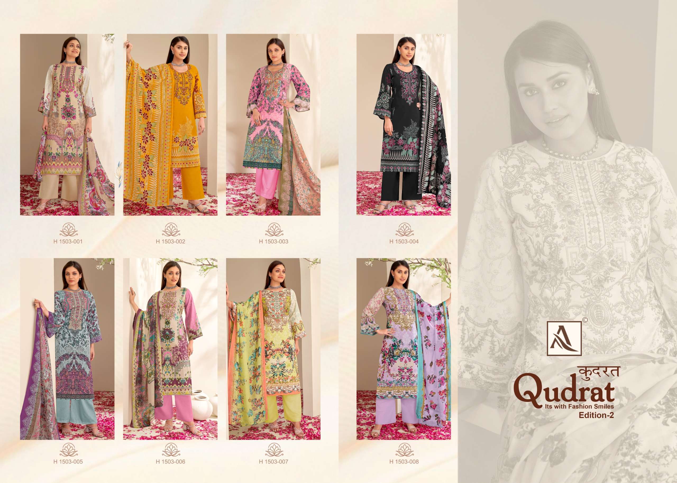 ALOK SUITS  QUDRAT EDITION VOL 2 COTTON FANCY WORK SUIT