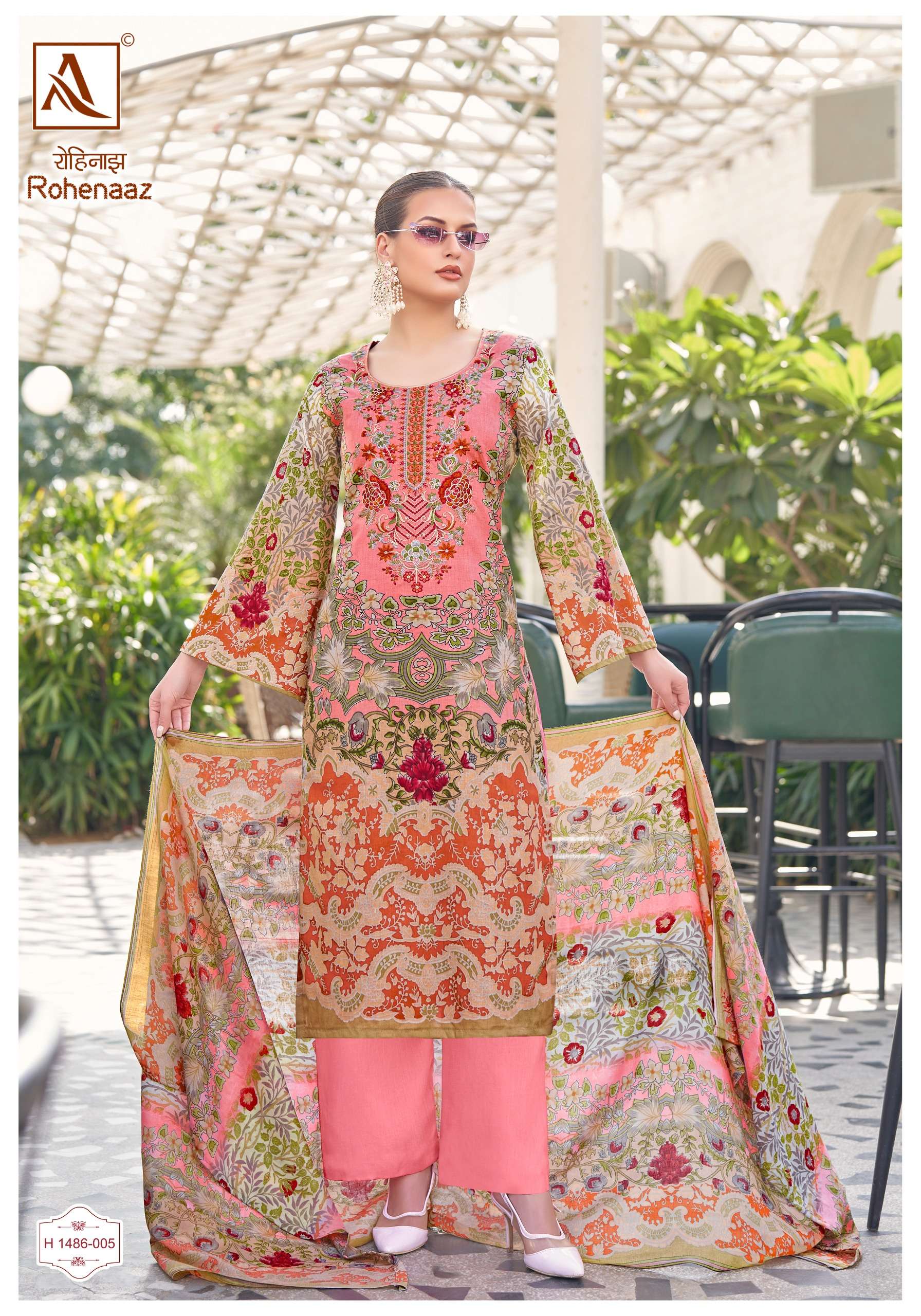 ALOK SUITS ROHENAAZ COTTON PAKISTANI STYLE PRINT SUIT