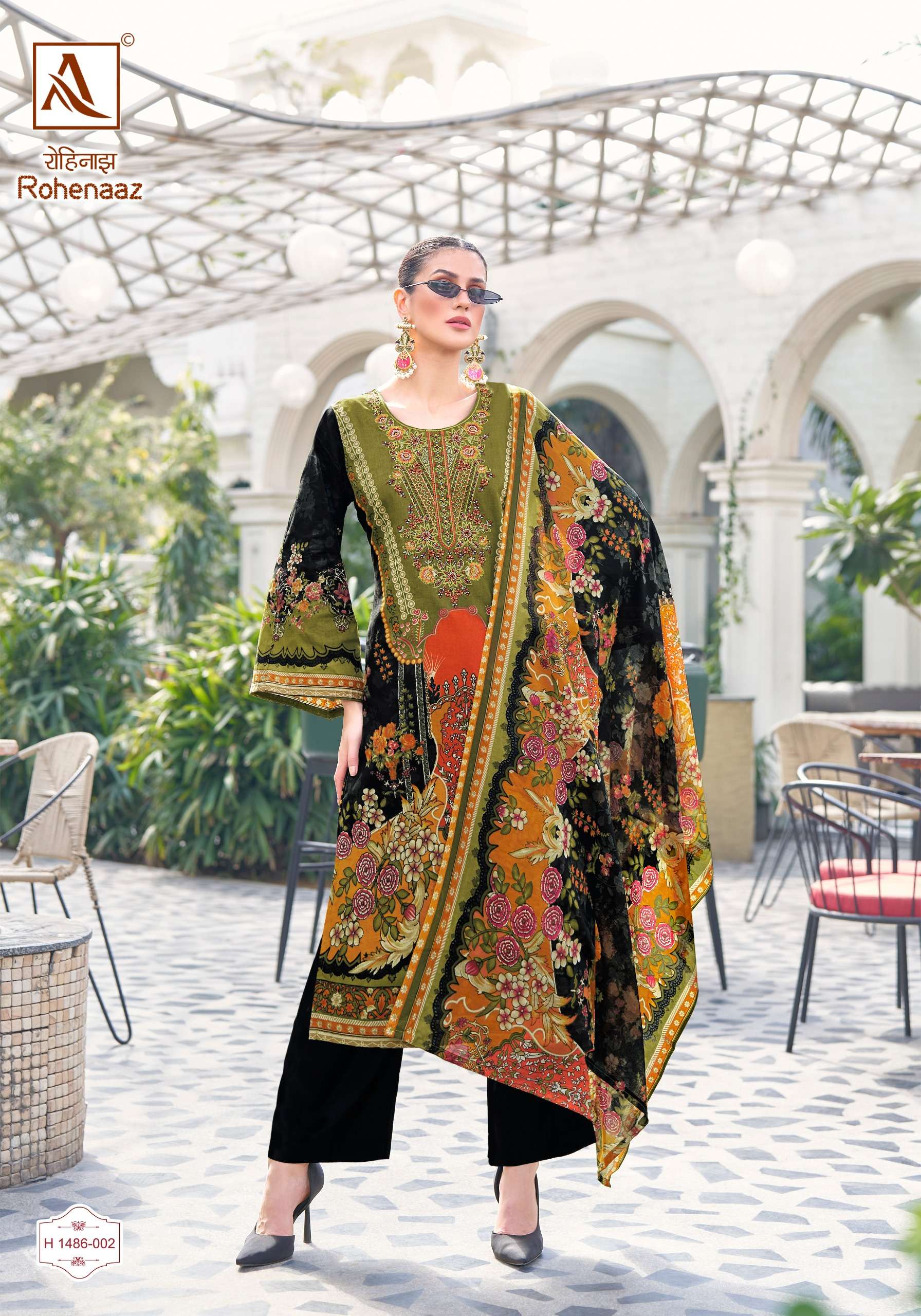 ALOK SUITS ROHENAAZ COTTON PAKISTANI STYLE PRINT SUIT