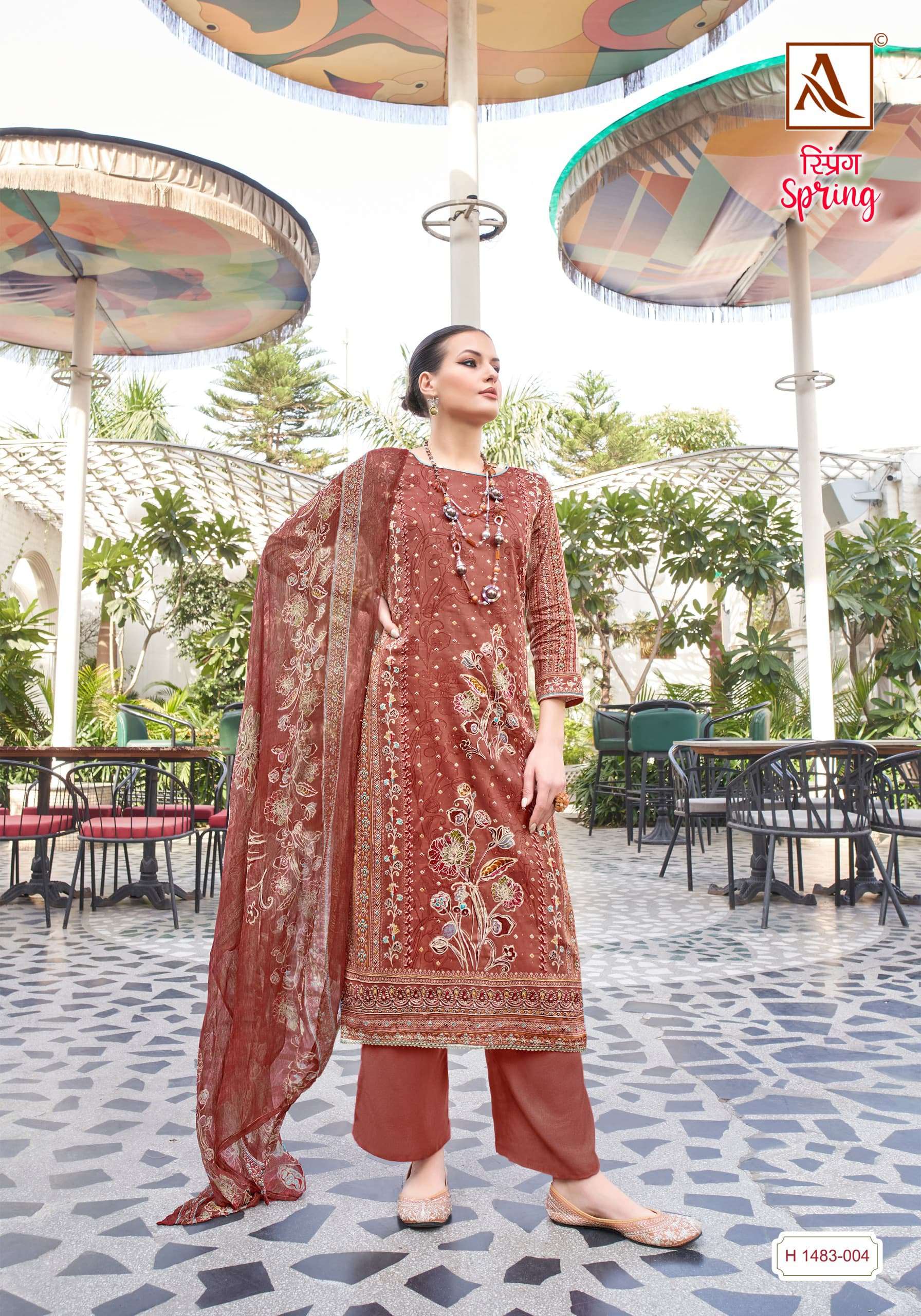 ALOK SUITS SPRING JAM COTTON FANCY WORK SUIT
