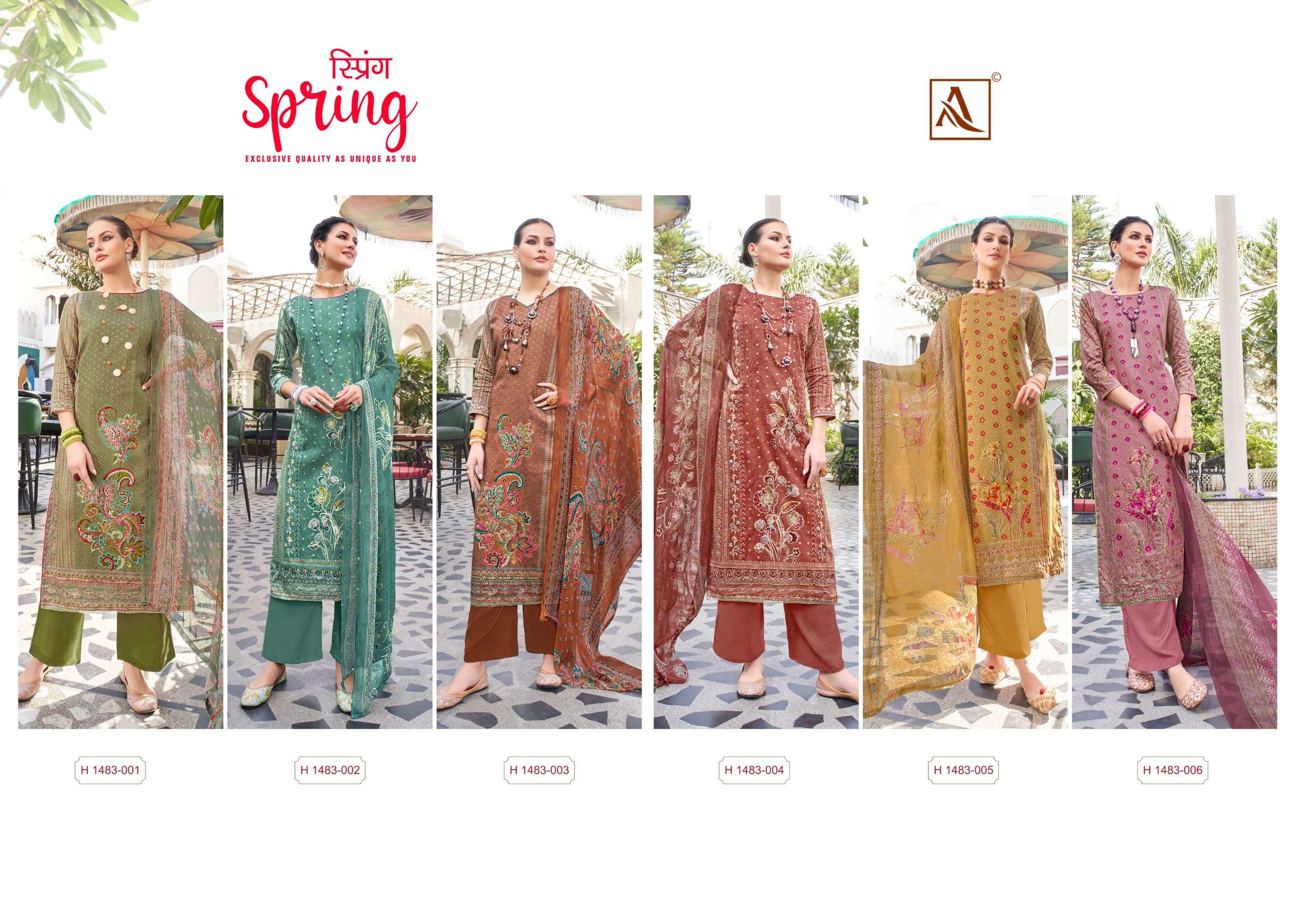 ALOK SUITS SPRING JAM COTTON FANCY WORK SUIT