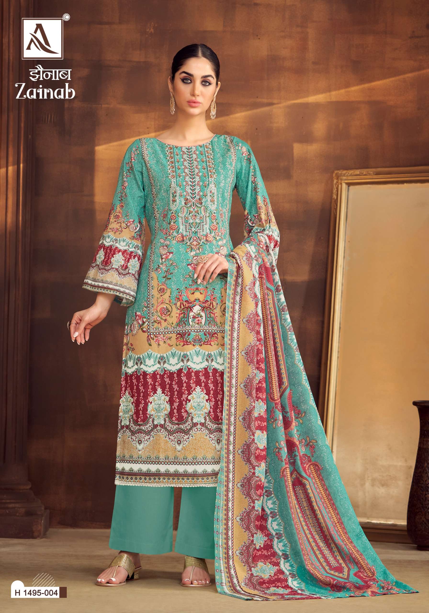 ALOK SUITS ZAINAB COTTON PRINT WITH FANCY WORK SUIT