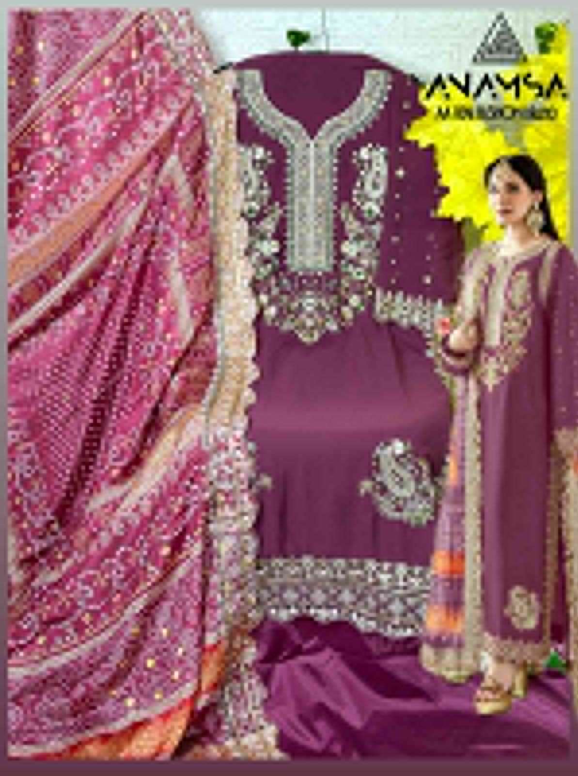 ANAMSA D NO 263 GEORGETTE HEAVY EMBROIDERED SUIT