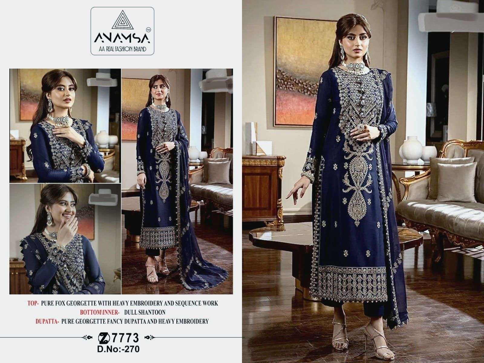 ANAMSA D NO 270 FOX GEORGETTE SUIT