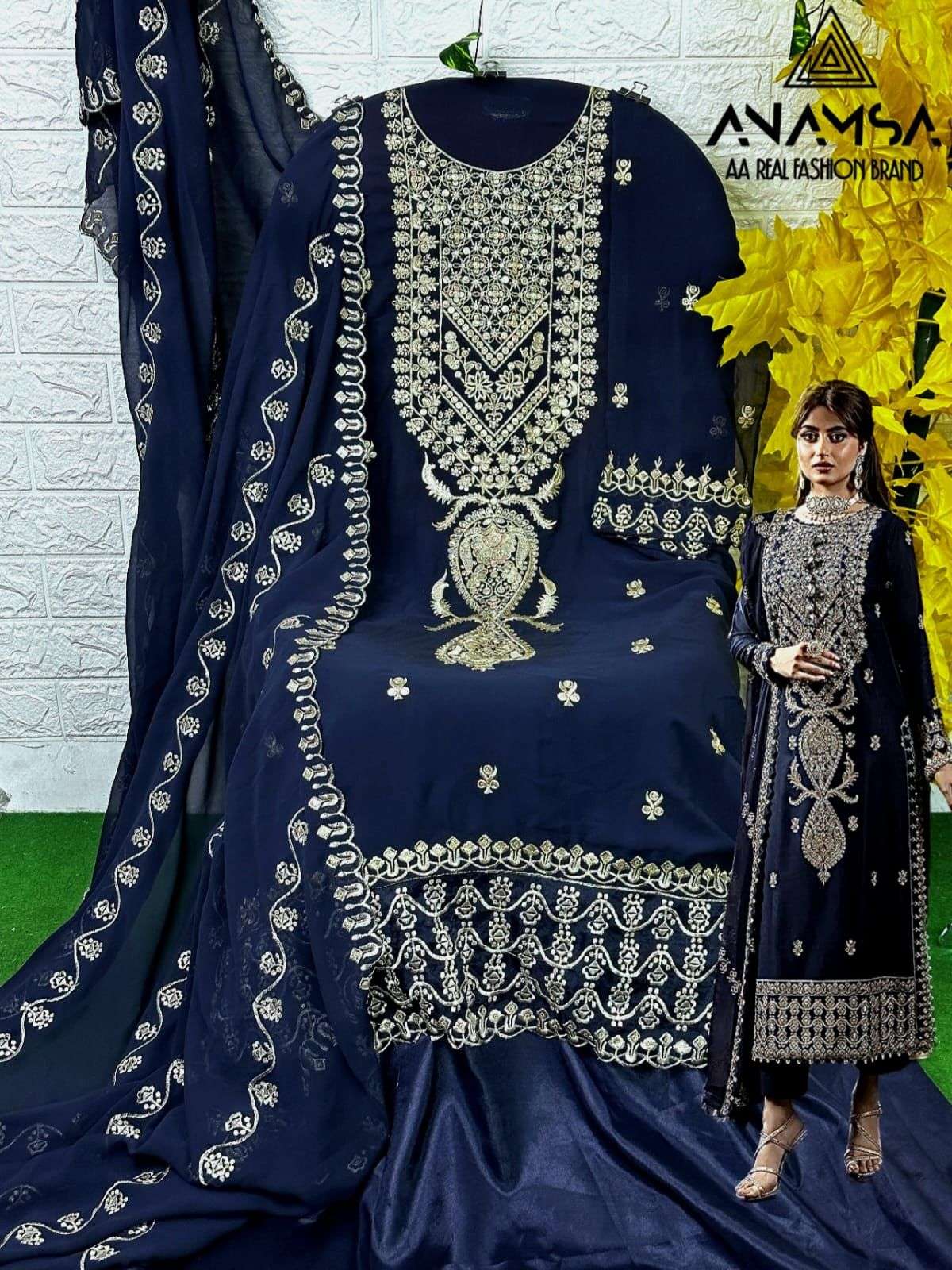 ANAMSA D NO 270 FOX GEORGETTE SUIT