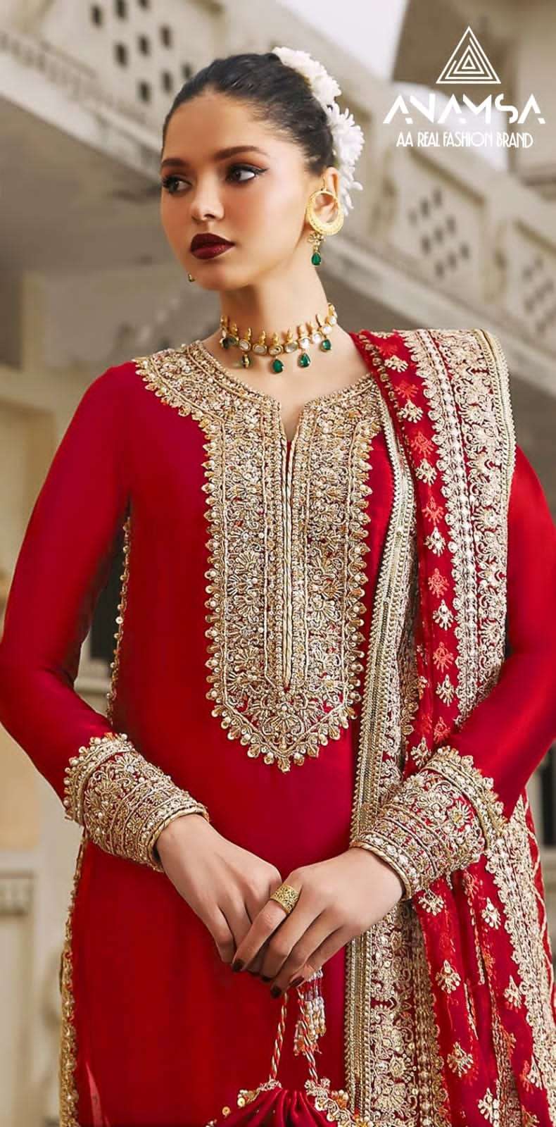 ANAMSA D NO 411 GEORGETTE BEAUTIFUL DESIGNER SUIT