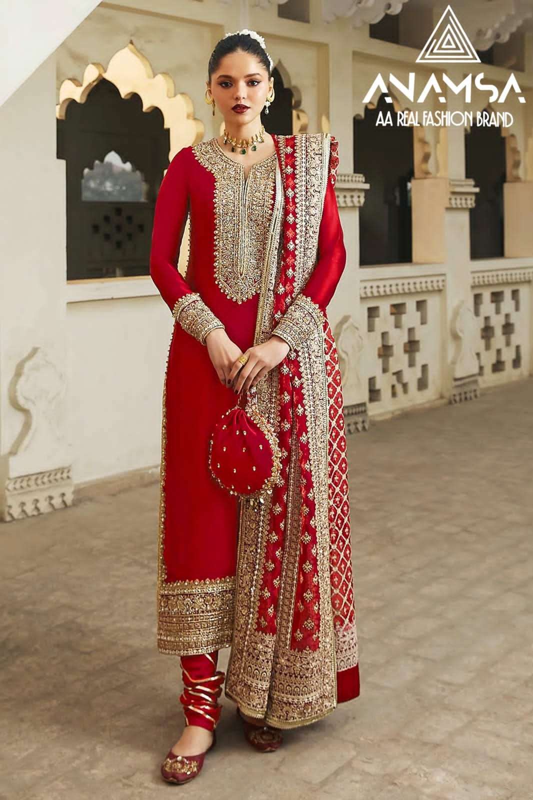 ANAMSA D NO 411 GEORGETTE BEAUTIFUL DESIGNER SUIT