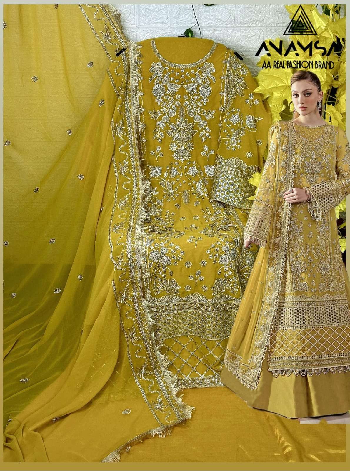 ANAMSA D NO 414 HEAVY DESIGNER PAKISTANI SUIT