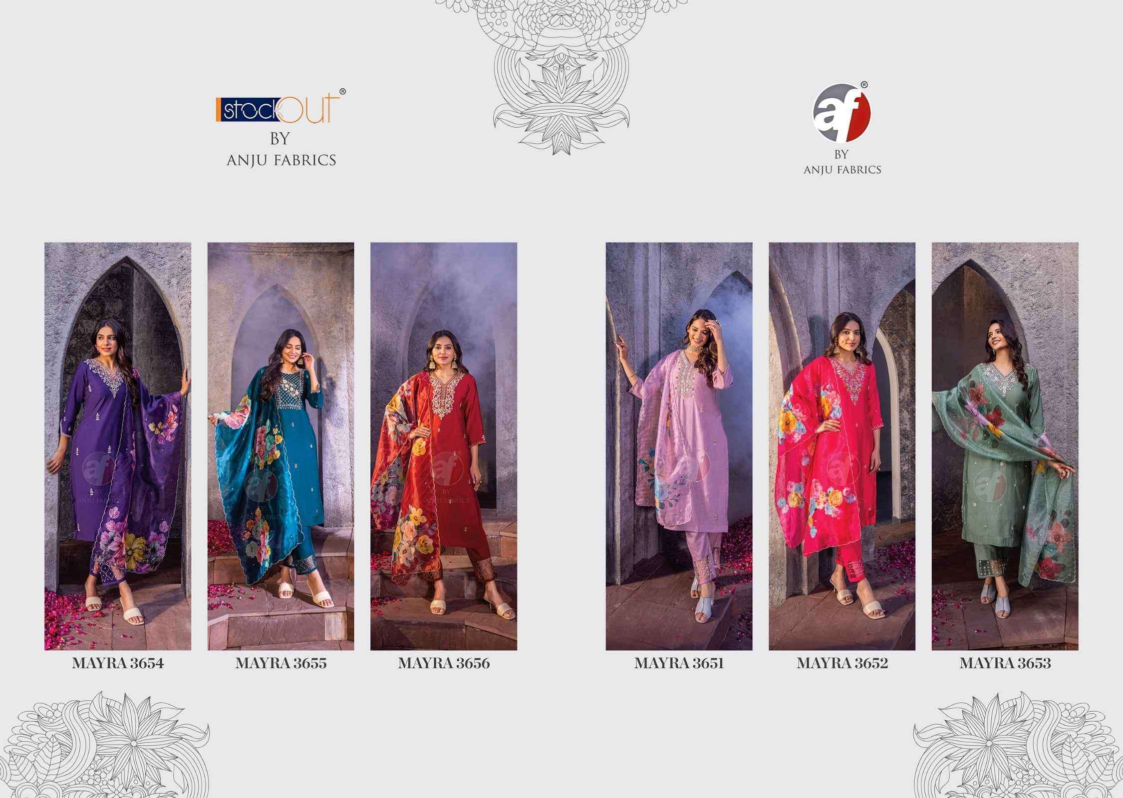 ANJU FABRICS MAYRA VOL 4 FANCY DESIGNER PARTY WEAR SUIT