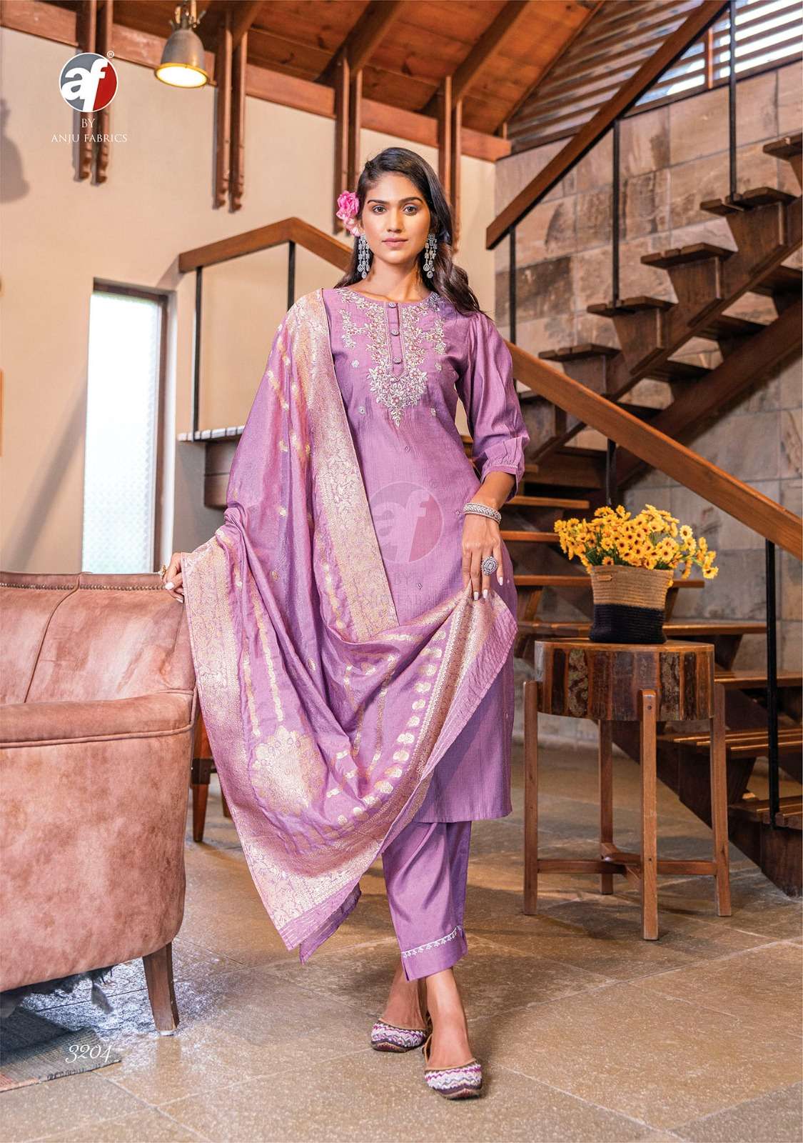 ANJU FABRICS MAYURI VOL 3 JACQUARD DESIGNER PARTY WEAR SUIT