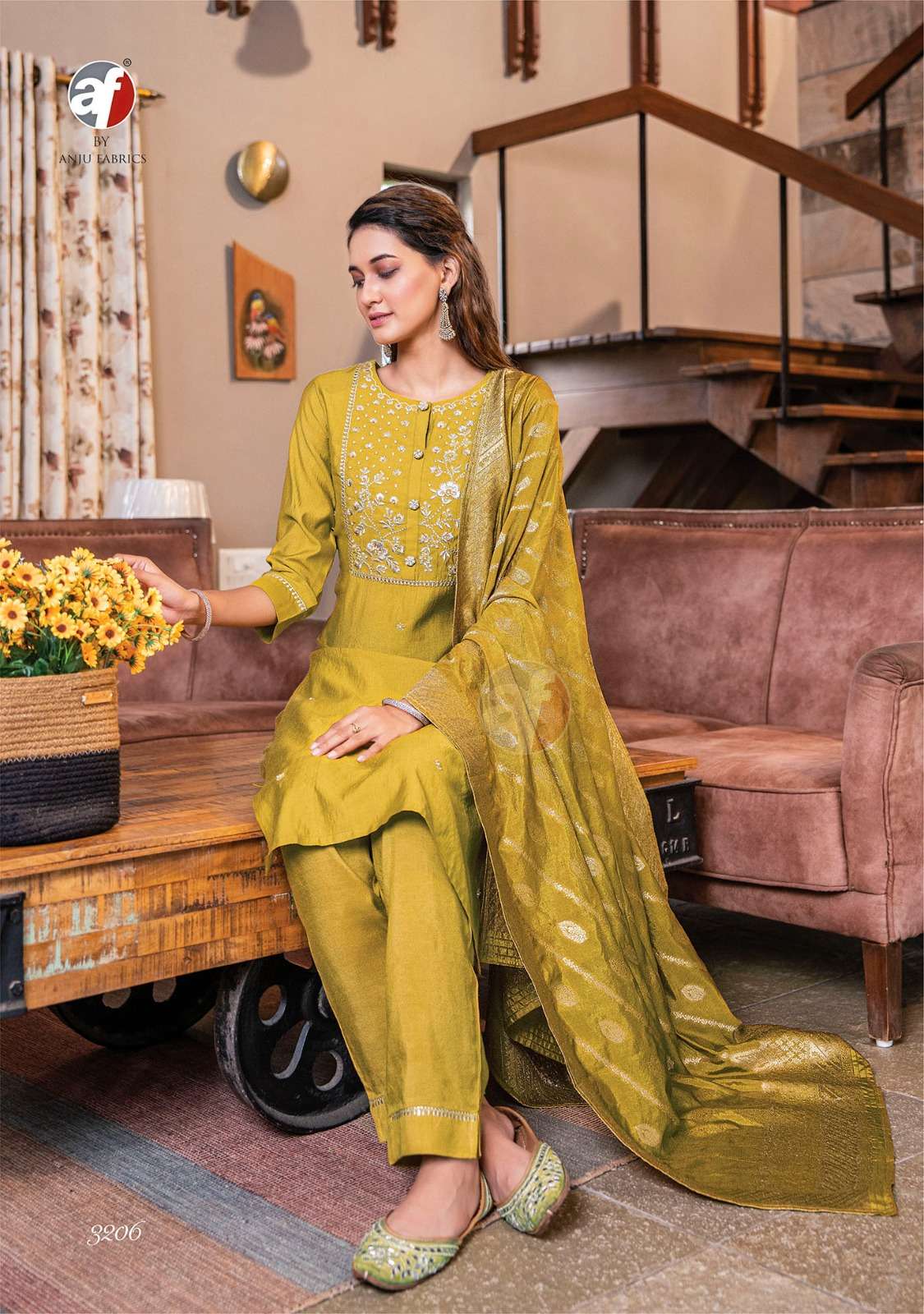 ANJU FABRICS MAYURI VOL 3 JACQUARD DESIGNER PARTY WEAR SUIT