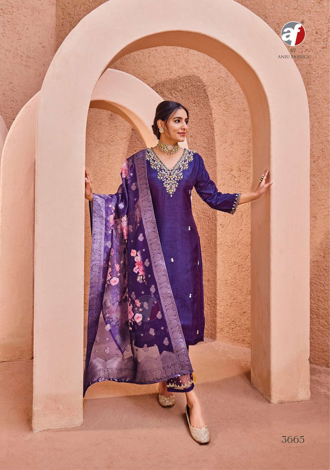 ANJU FABRICS SHEHNAI VOL 7 FANCY DESIGNER PARTY WEAR SUIT