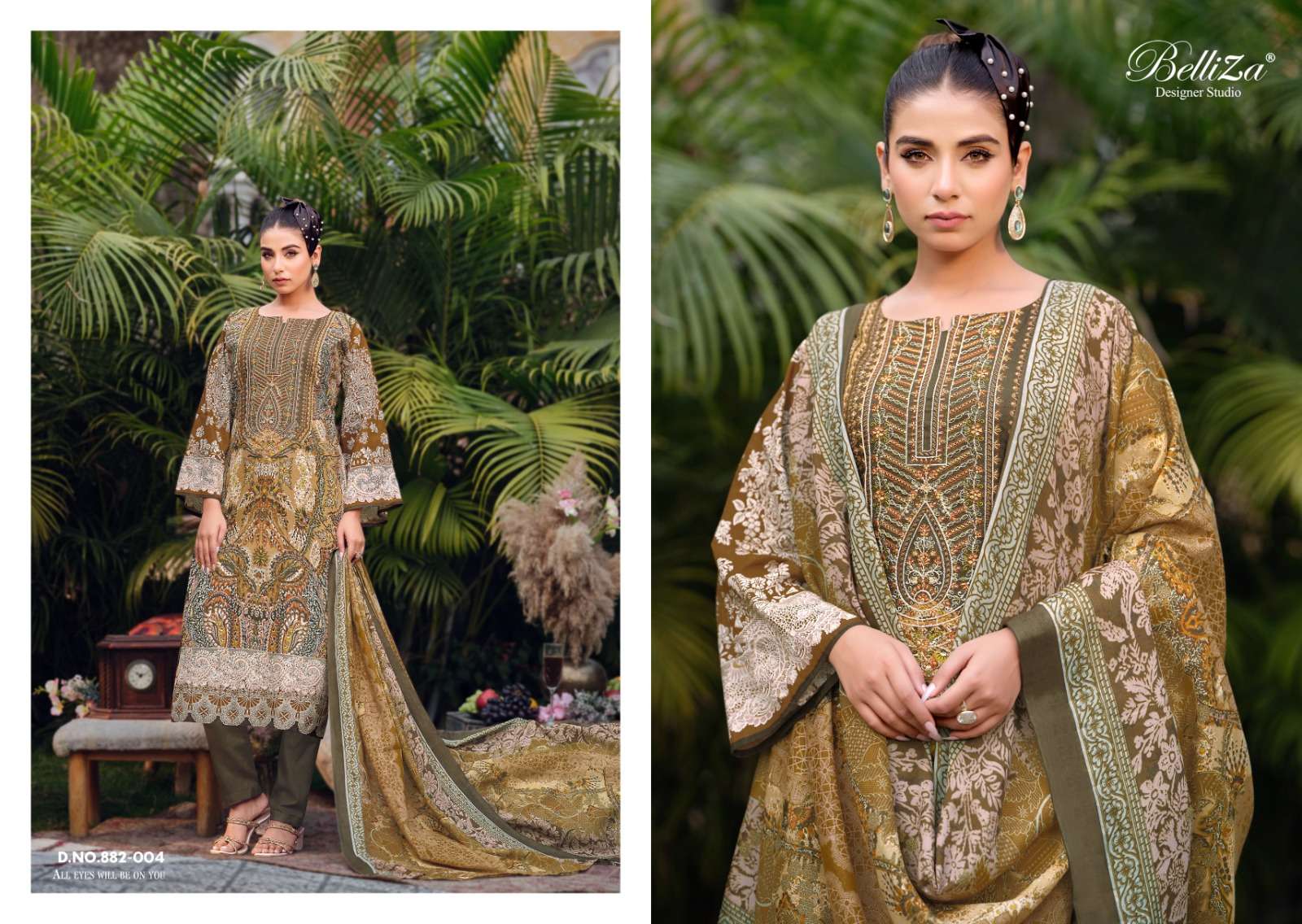 BELLIZA DESIGNER STUDIO NAIRA VOL 36 COTTON FANCY WORK SUIT