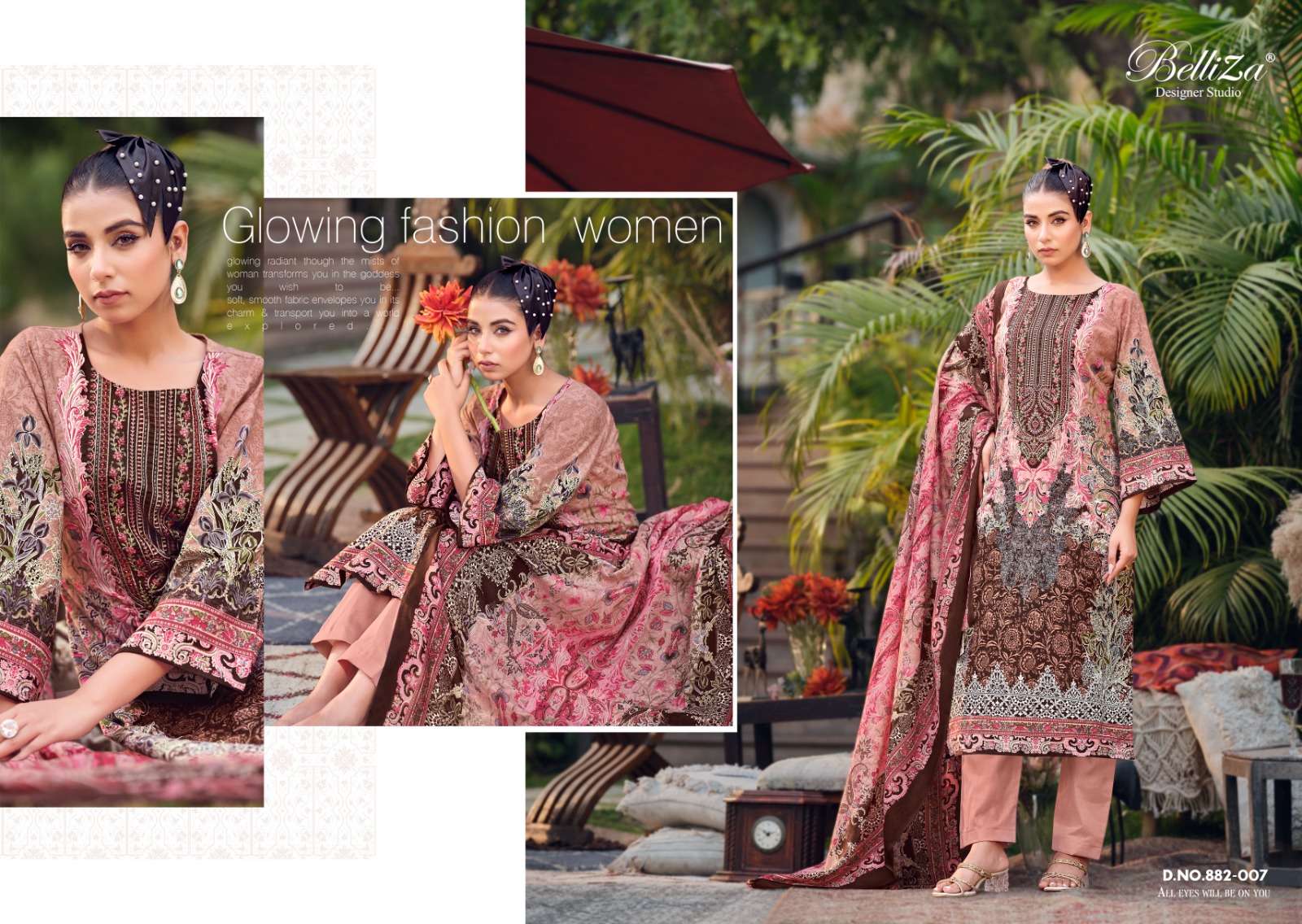BELLIZA DESIGNER STUDIO NAIRA VOL 36 COTTON FANCY WORK SUIT