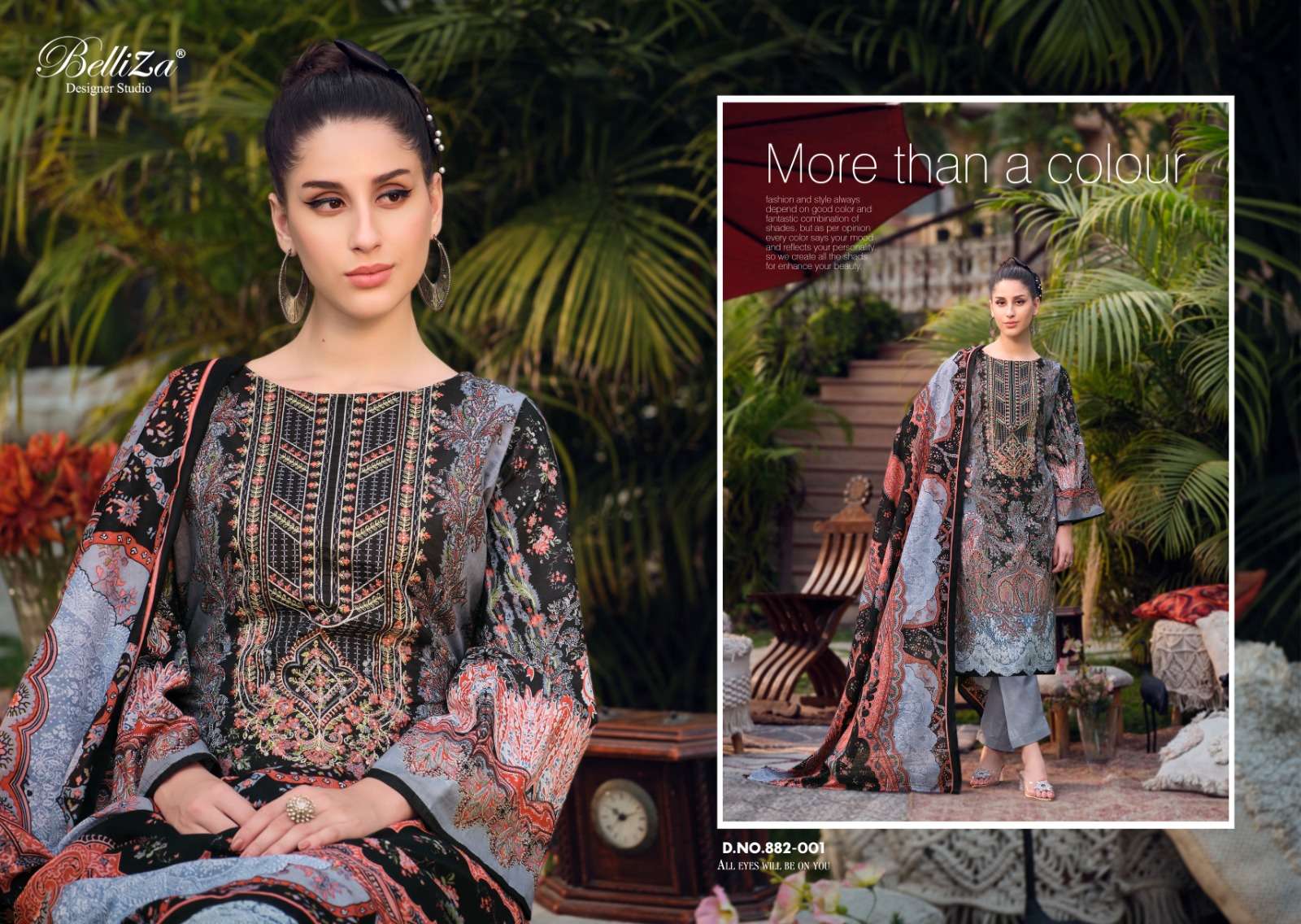 BELLIZA DESIGNER STUDIO NAIRA VOL 36 COTTON FANCY WORK SUIT