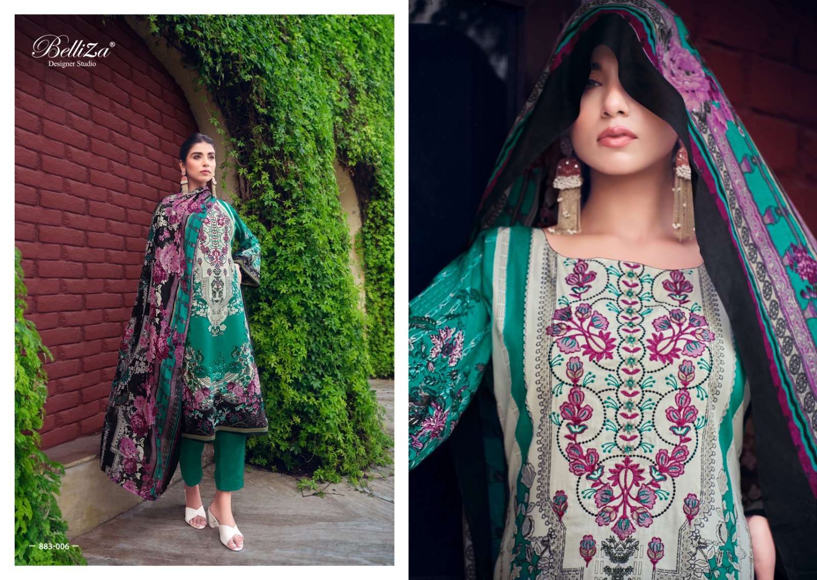 BELLIZA DESIGNER STUDIO NAIRA VOL 37 COTTON DIGITAL PRINT SUIT