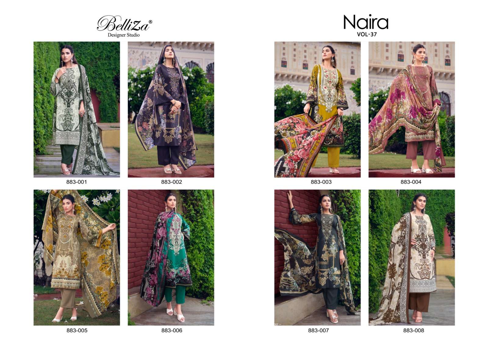 BELLIZA DESIGNER STUDIO NAIRA VOL 37 COTTON DIGITAL PRINT SUIT