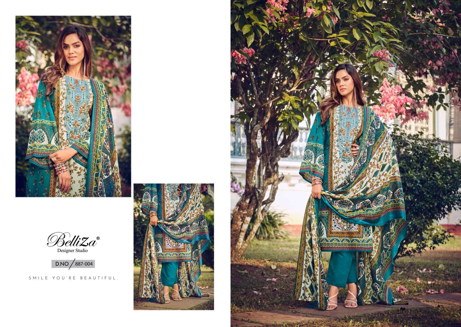 BELLIZA DESIGNER STUDIO NAIRA VOL 38 COTTON FANCY WORK SUIT