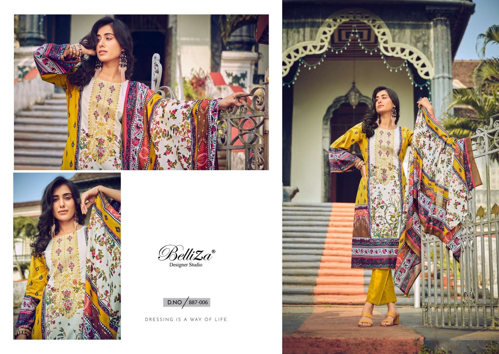 BELLIZA DESIGNER STUDIO NAIRA VOL 38 COTTON FANCY WORK SUIT