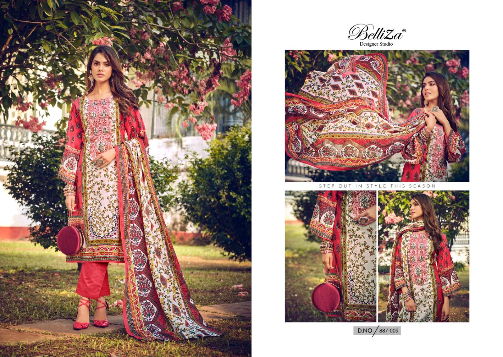 BELLIZA DESIGNER STUDIO NAIRA VOL 38 COTTON FANCY WORK SUIT