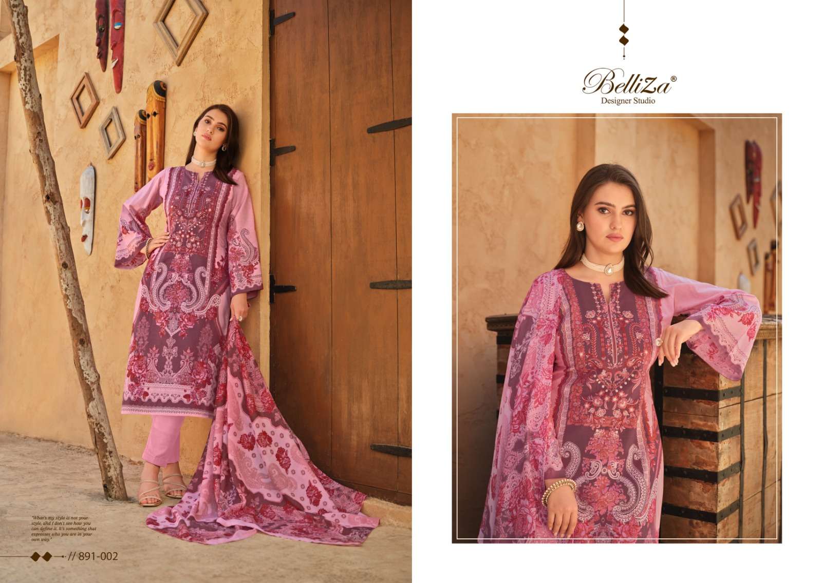 BELLIZA DESIGNER STUDIO NAIRA VOL 39 COTTON SALWAR SUIT
