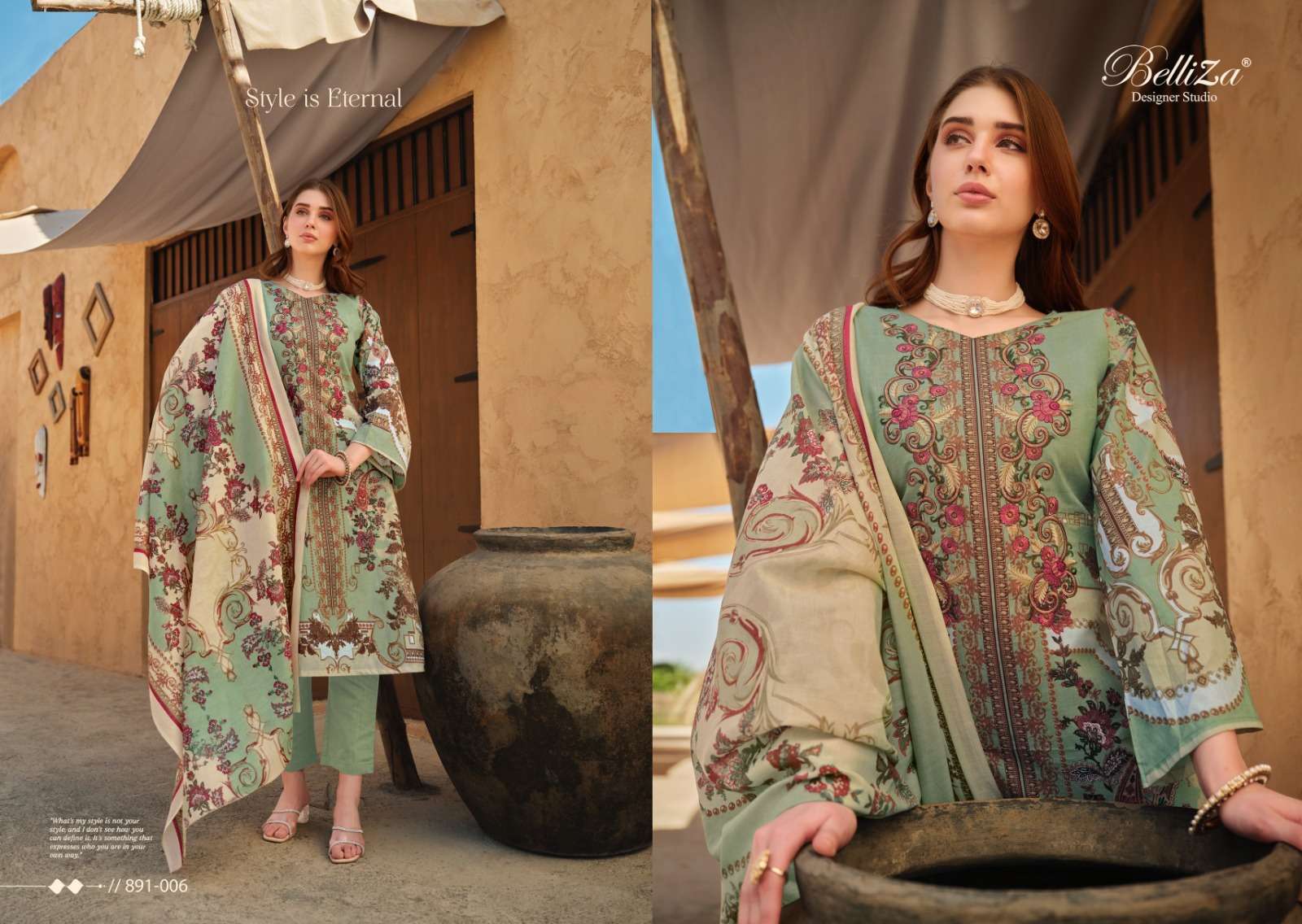 BELLIZA DESIGNER STUDIO NAIRA VOL 39 COTTON SALWAR SUIT