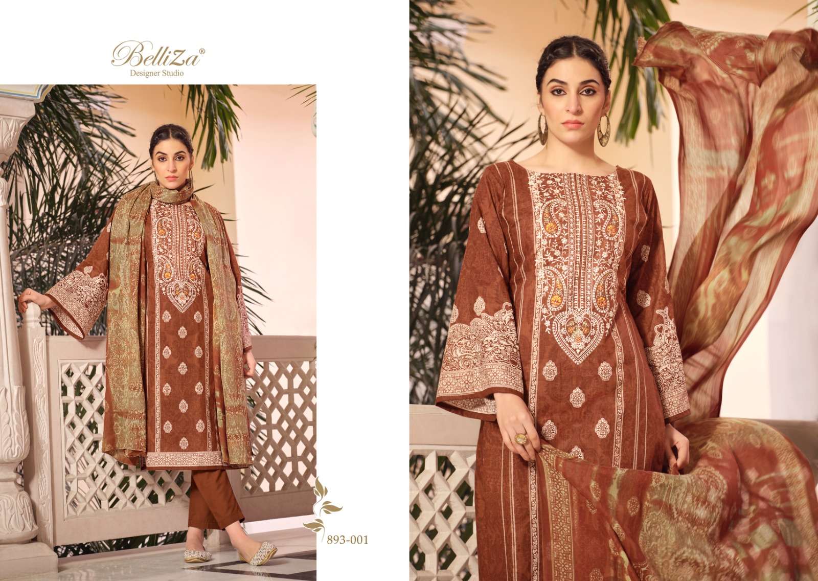 BELLIZA DESIGNER STUDIO NAIRA VOL 41 COTTON FANCY WORK SUIT