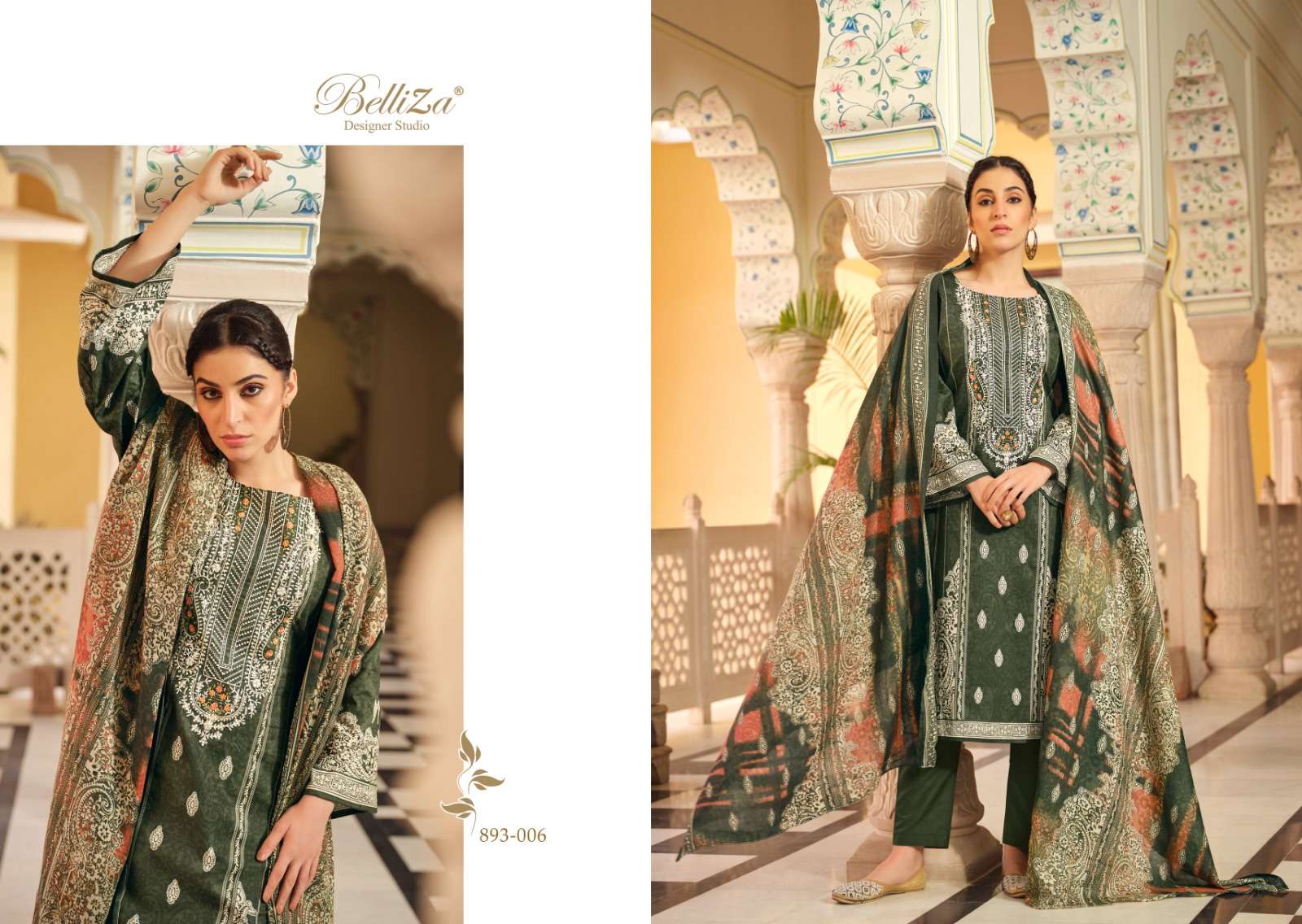 BELLIZA DESIGNER STUDIO NAIRA VOL 41 COTTON FANCY WORK SUIT